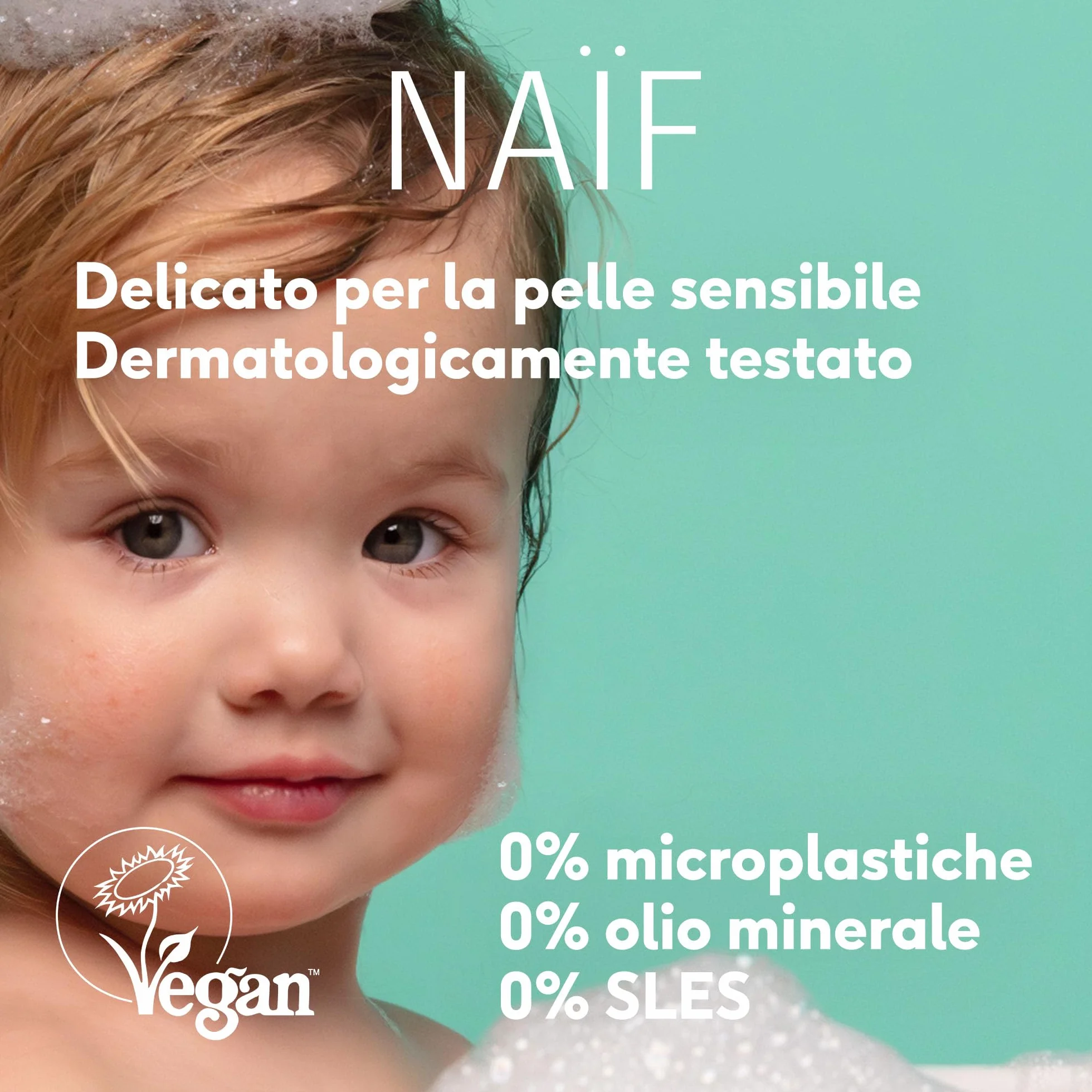 Naïf Sali da bagno al magnesio - Allevia dolori e crampi - Rilassamento muscolare - Bagno alcalino per disintossicazione - Sali da bagno alcalino - 500 g