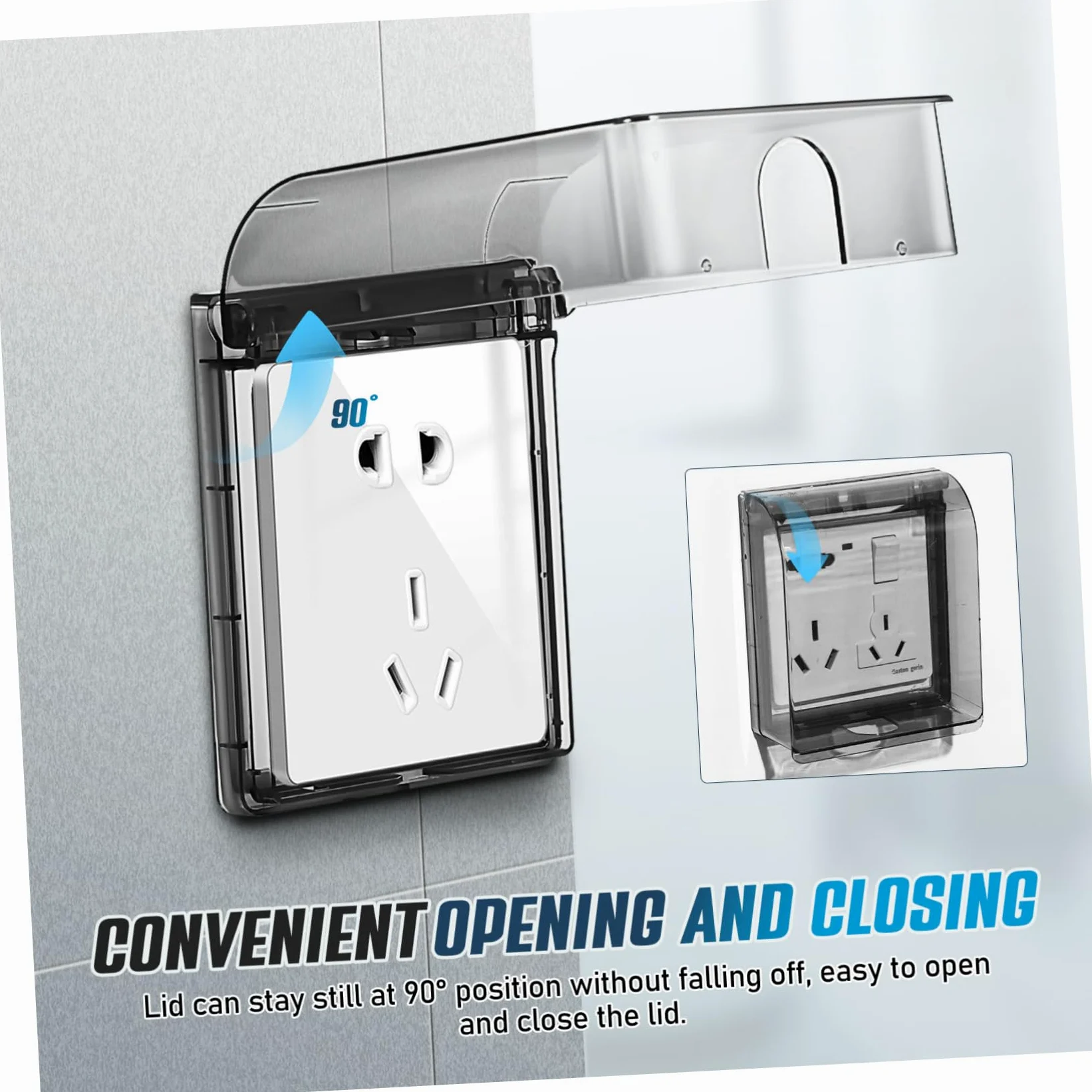 4 Set Copriprese Adesivo Per Esterni E Bagno Protezione E Facile Installazione Per Prese Muro Con Design E 2 Pezzi * 4