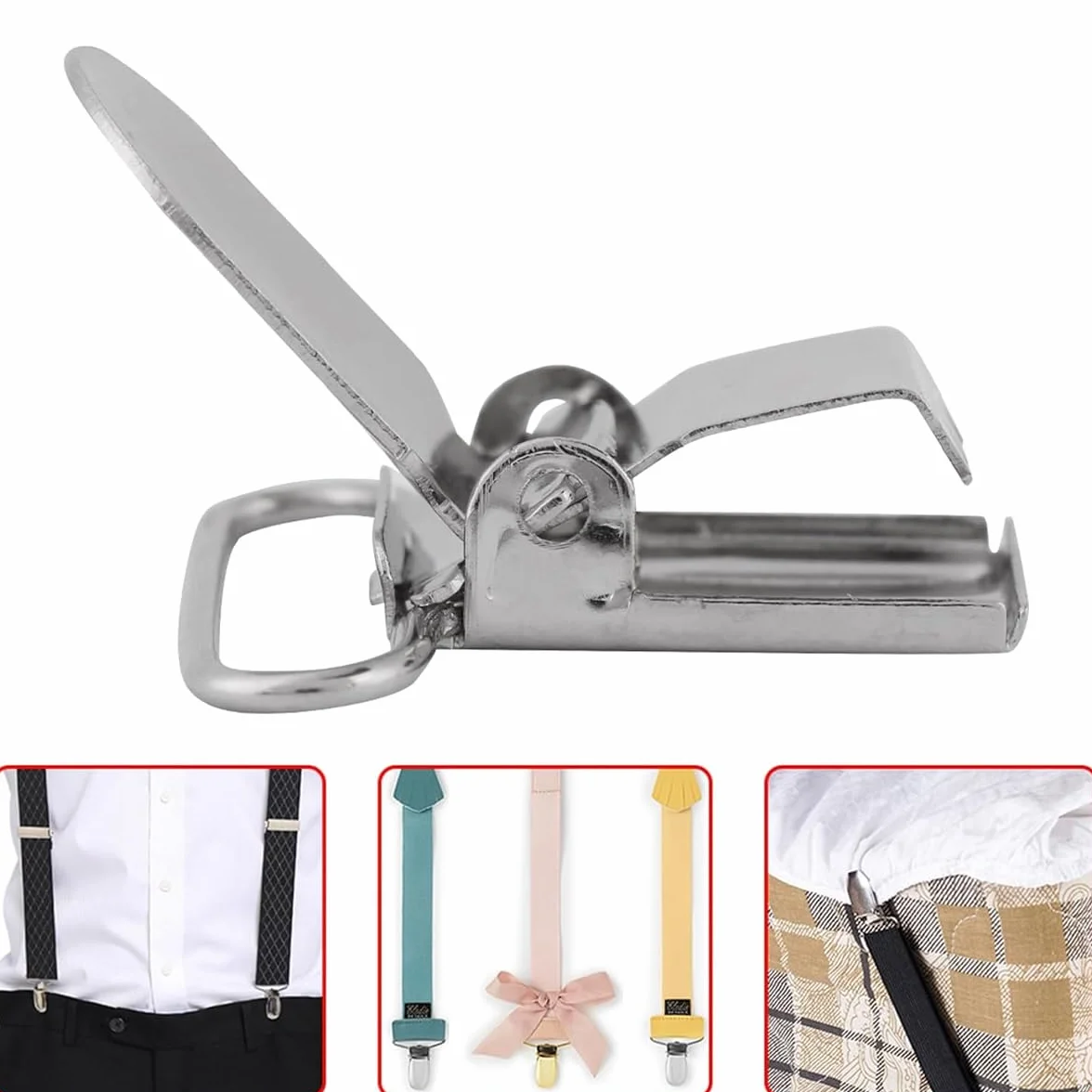 Ludom 20 clip per bretelle, accessori di riparazione, per realizzare portaciuccio, ganci per bavaglini (25 mm)