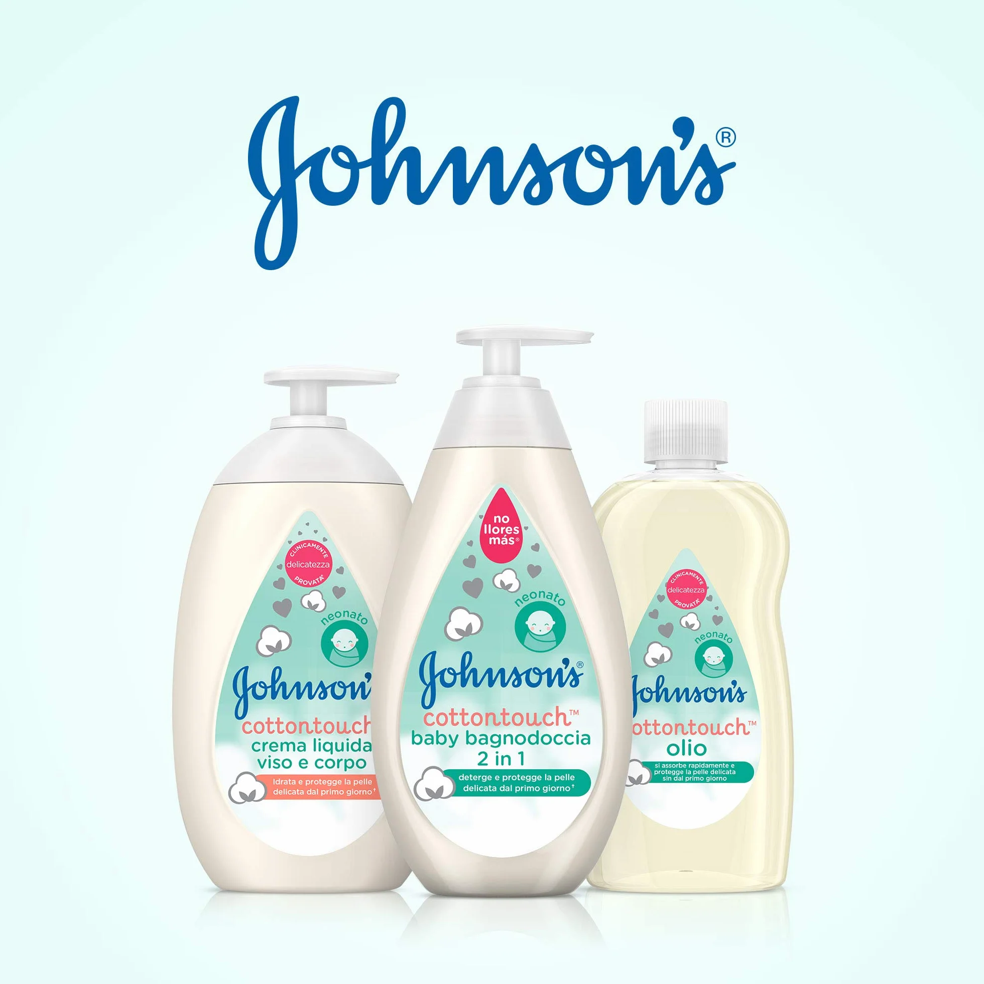 Johnson's Baby Olio Cottontouch, Olio corpo idratante per pelli sensibili e delicate, Olio neonato con vero cotone per il massaggio quotidiano, Olio Johnson's Baby Oil per bambini e adulti, 300 ml