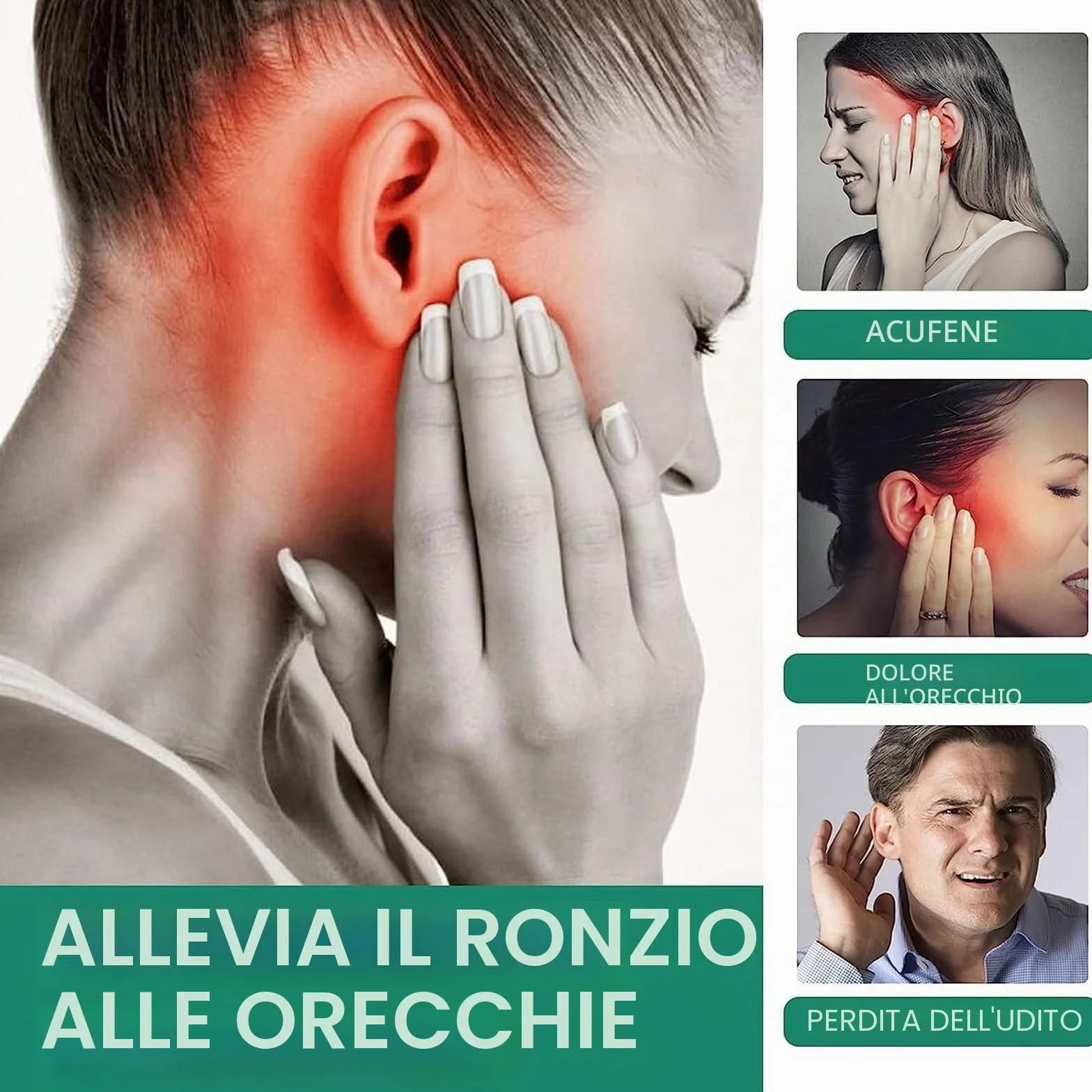 Cortexi - Gocce auricolari per acufene, cortexi, per la salute dell'orecchio, supporto dell'udito, sollievo dall'acufene, gocce per le orecchie all'olio d'oliva, olio d'oliva di grado medico per