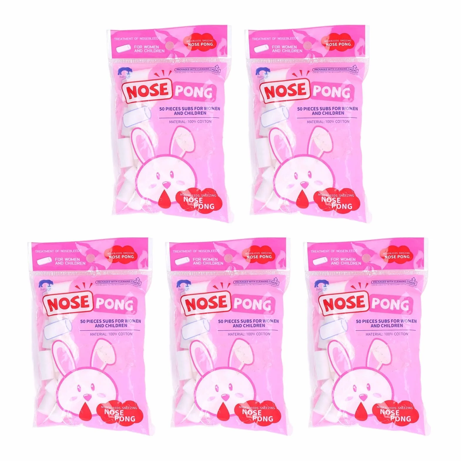 5 confezioni di tappo per sanguinamento dal naso, tappi per sanguinamento dal naso ad alto assorbimento rapido Strisce per dal per bocca e (L)