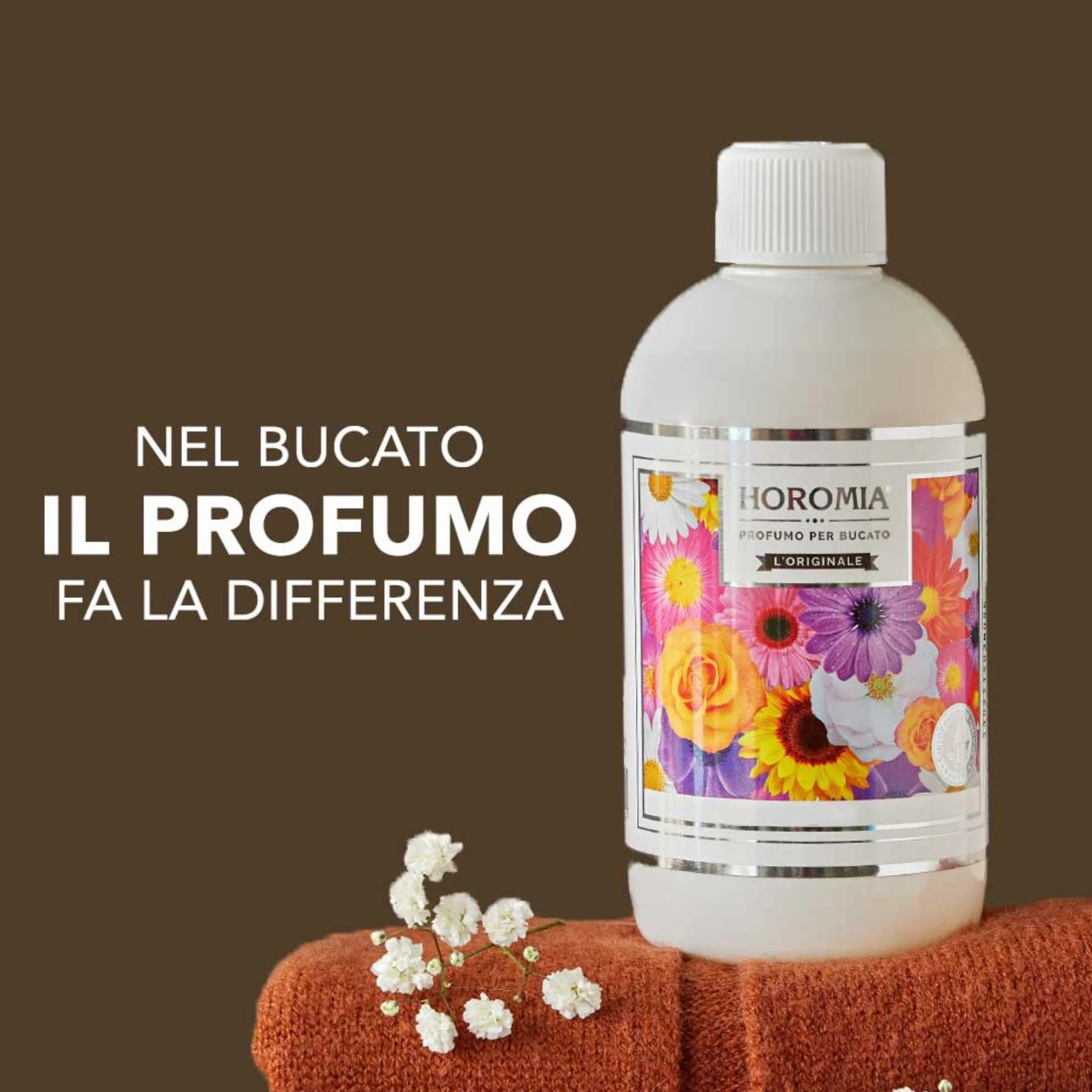HOROMIA Horotwins Profuma Bucato 250ml e Deo Tessuti Spray 250ml - Confezione Regalo Baby Talco