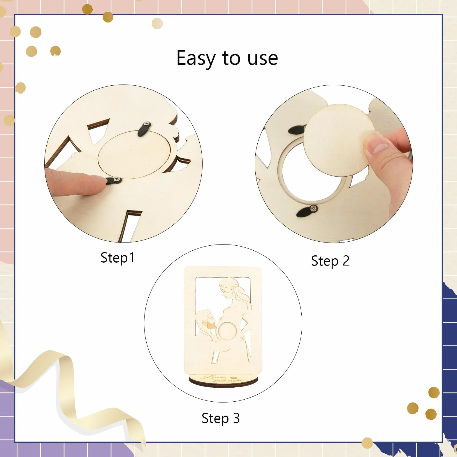 SUNYOK Cornice Mamma e Papà Regalo per Mamma Festa per Bambino Donne Incinte iIdee Regalo per Future Mamme Baby Shower