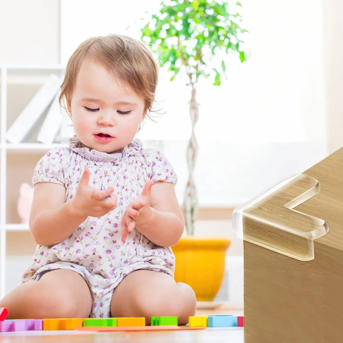 FUHOMI 20 Pezzi Paraspigoli per Bambini Angolari in Gomma, per Sicurezza Bambini Casa Con Supercolla Aggiornata, per Tavolo Mobili