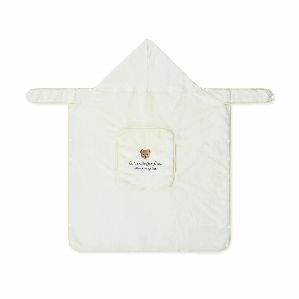 SONARIN Carina Copertina per Marsupio,Caldo Antivento Copri Marsupio,Universale Copertura Mantello con Cappuccio Cover Invernale per Fascia Portabebè con Tasca Frontale(Orso)
