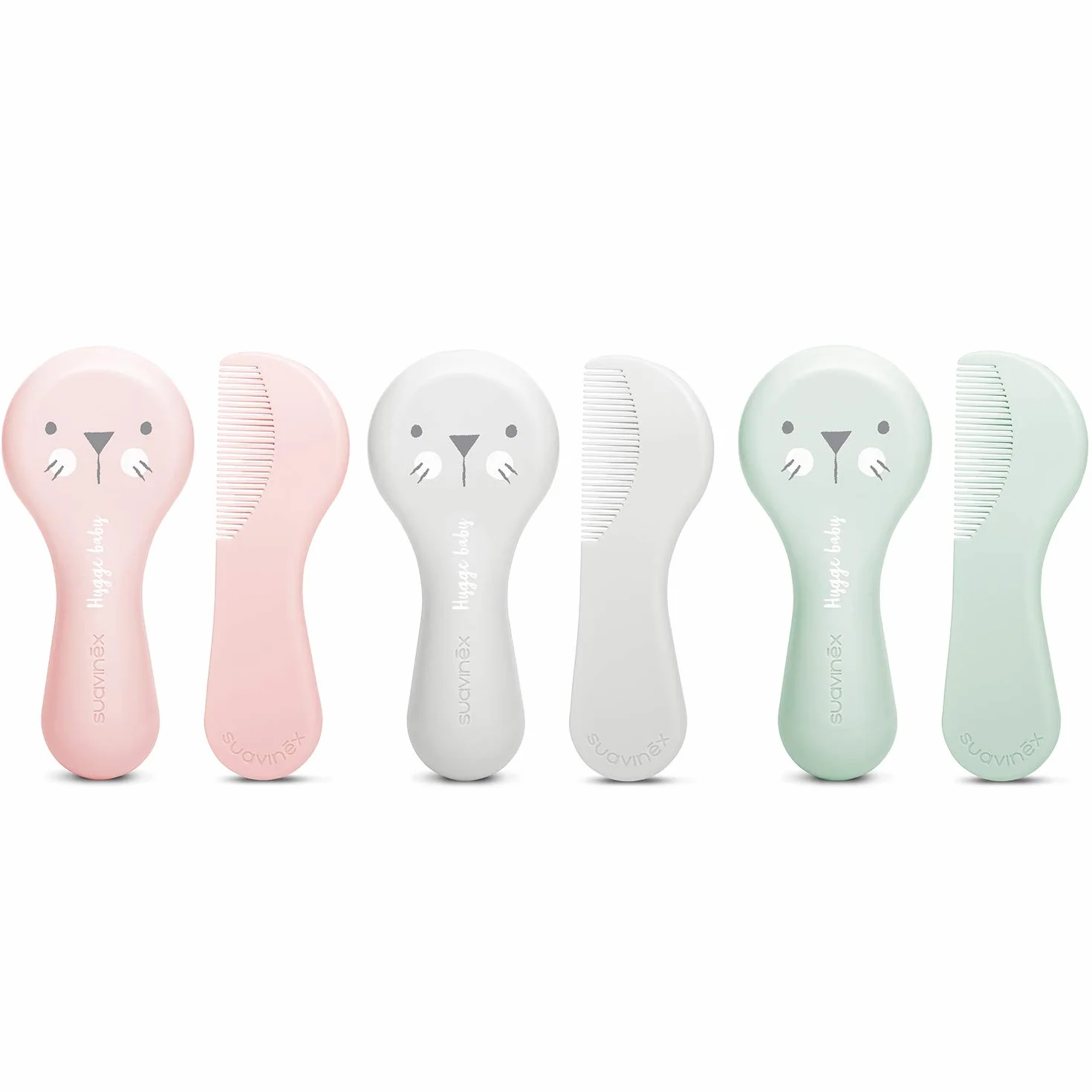 Suavinex Set Spazzola e Pettine per neonati e bambini - Idea Regalo - Rosa