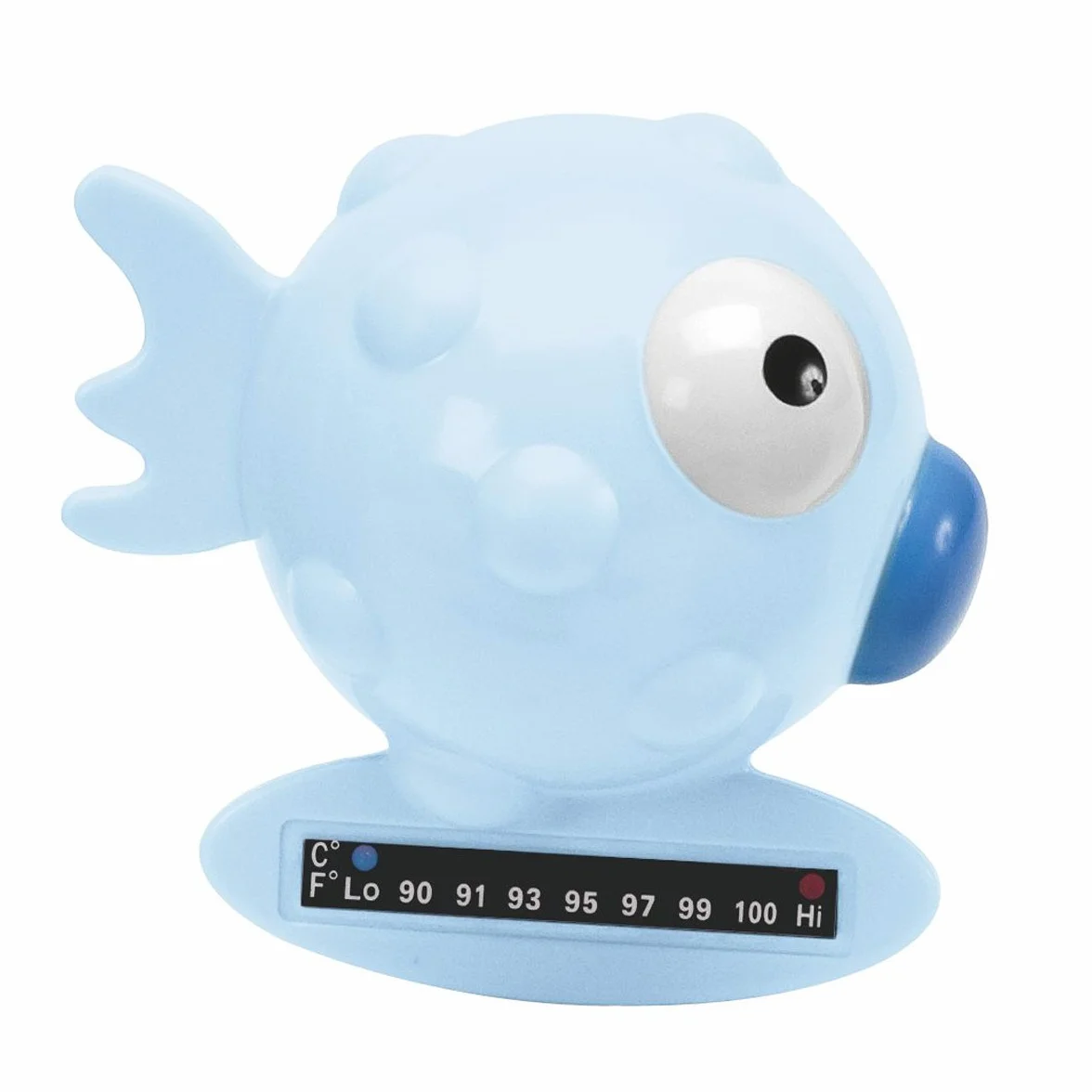 Chicco Termometro da Bagno Pesce Palla, Termometro Bagnetto Neonati, per Misurare la Temperatura dell'Acqua, Termosensibile, Cambia Colore e Galleggia, Set Bagnetto Neonato, Blu