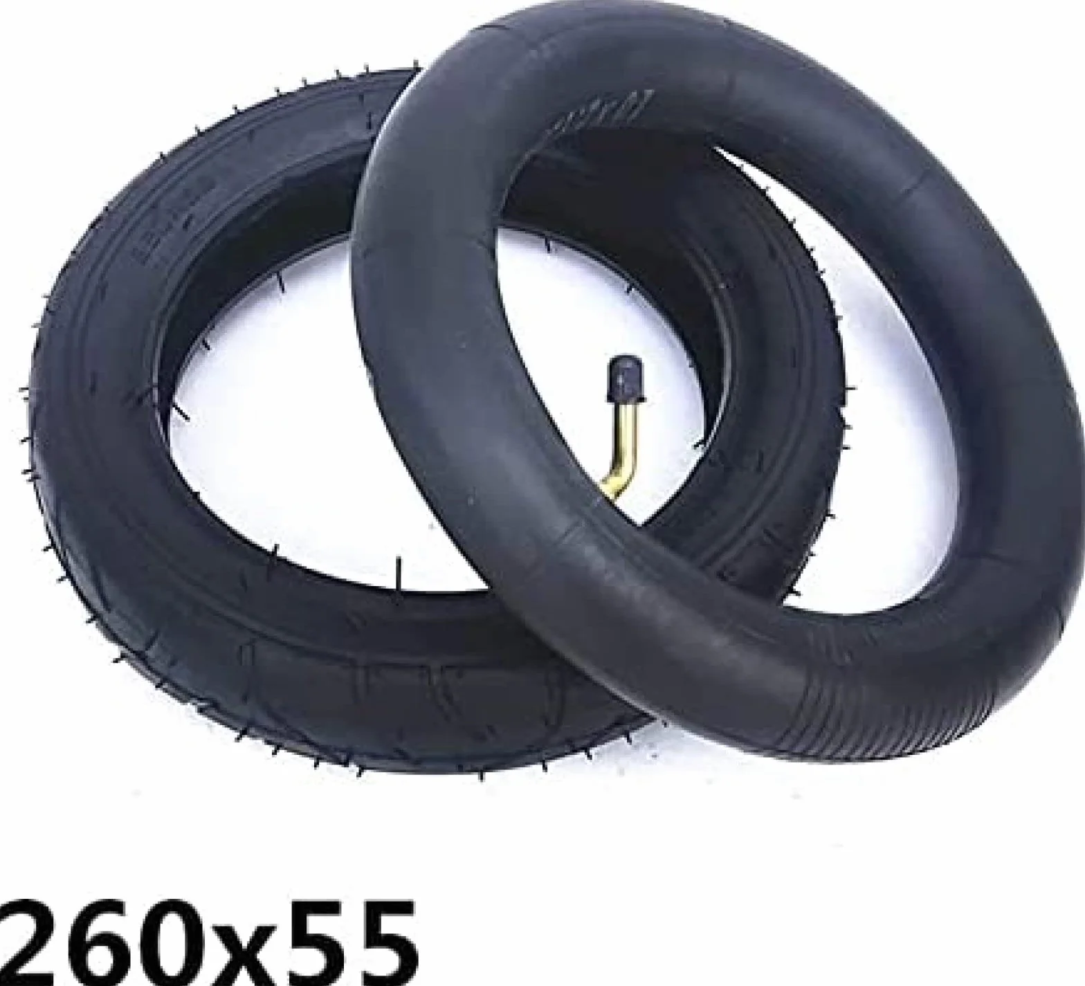 Pneumatico e Camera d'Aria di Ricambio per Tutti Gli Usi, Pneumatici 260X55/255X55 con camere d'Aria, Pneumatico Gonfiabile da 10" per Ruota del Triciclo con Ruota per Passeggino