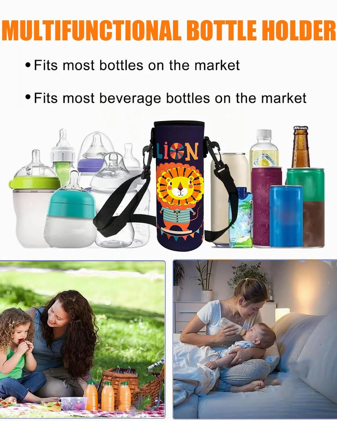 1pcs Borsa da Viaggio Portatile per Biberon,Borsa termica con strato isolante,mantiene i liquidi caldi e freddi,Adatto per uso domestico,viaggi e auto,borsa termica biberon.porta biberon