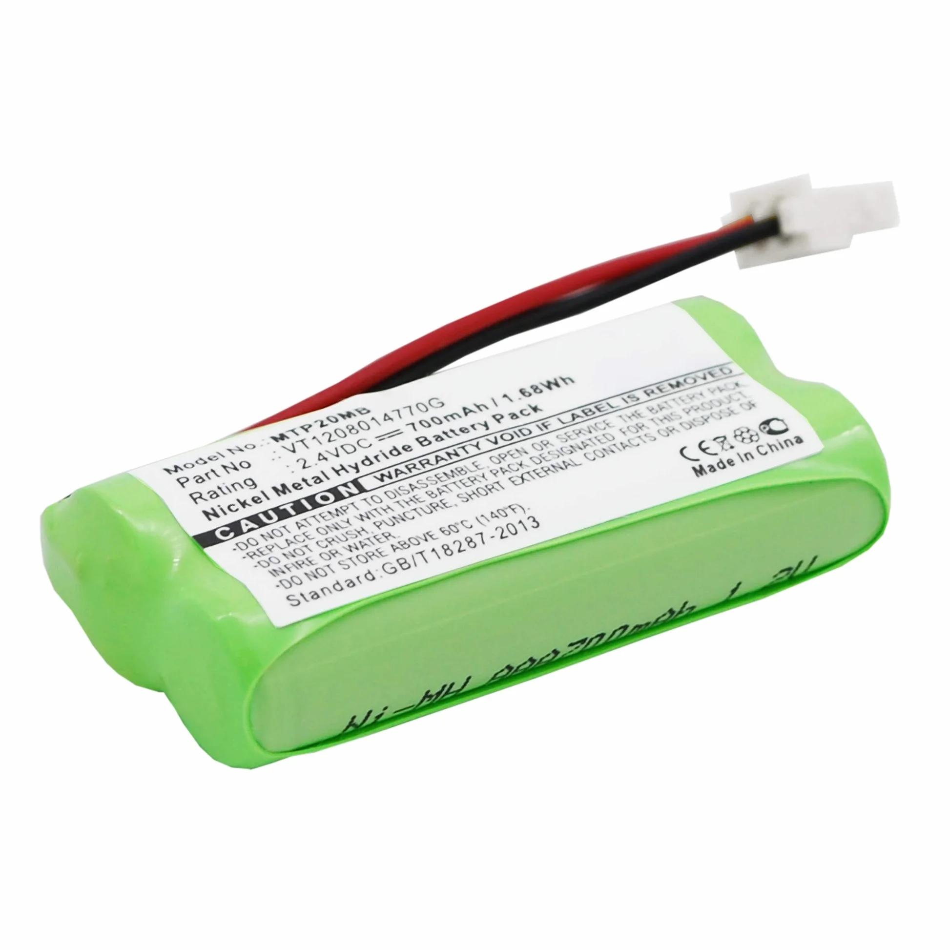 subtel 1x Batteria per Babyphone Compatibile con Motorola MBP20, VT1208014770G – (700mAh, 2.4V)