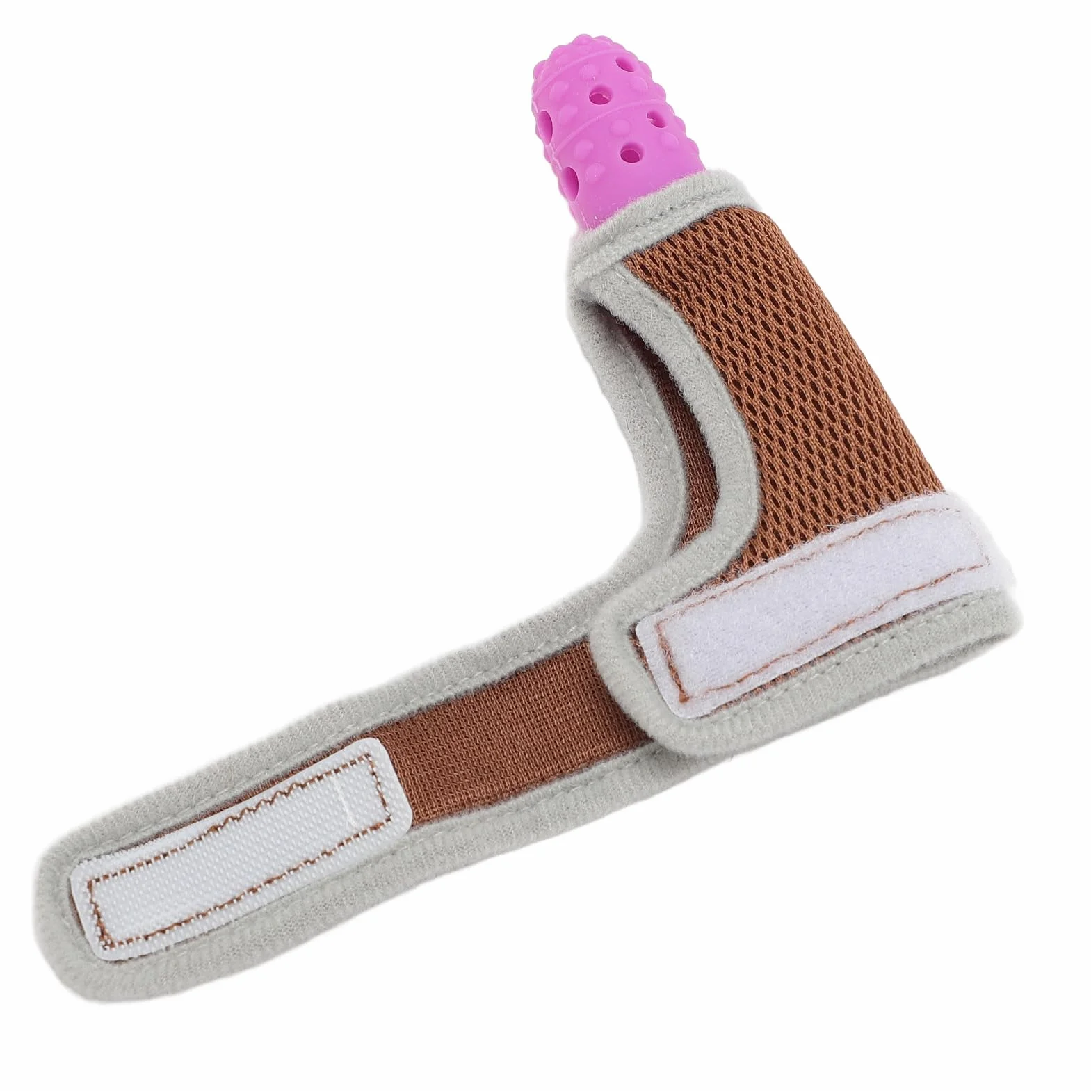 Dispositivo Per Succhiare il Pollice Per Bambini, Protezione Per le Dita in Silicone, Rete Traspirante, Trattamento Per Succhiare il Pollice Regolabile, 7M10Y, Blu, Con (PURPLE)