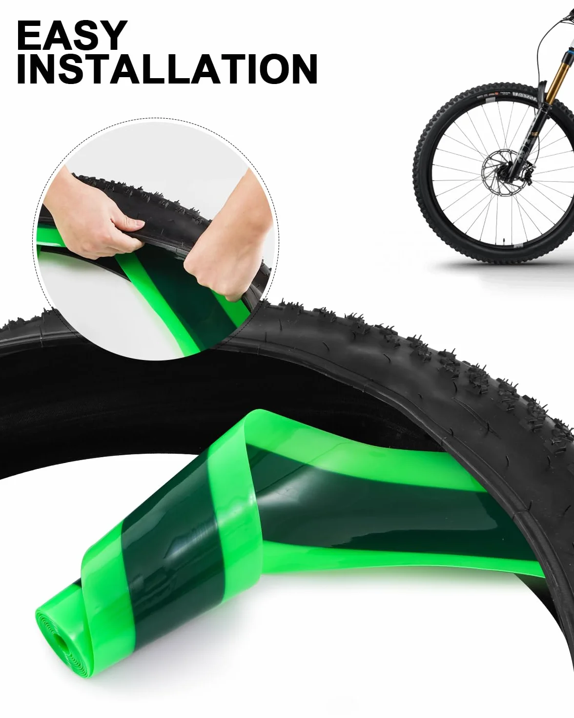 Rivestimento per pneumatico di Fat Bike, protezione piatta compatibile con pneumatici da 20"/24"/26"/27,5/29"