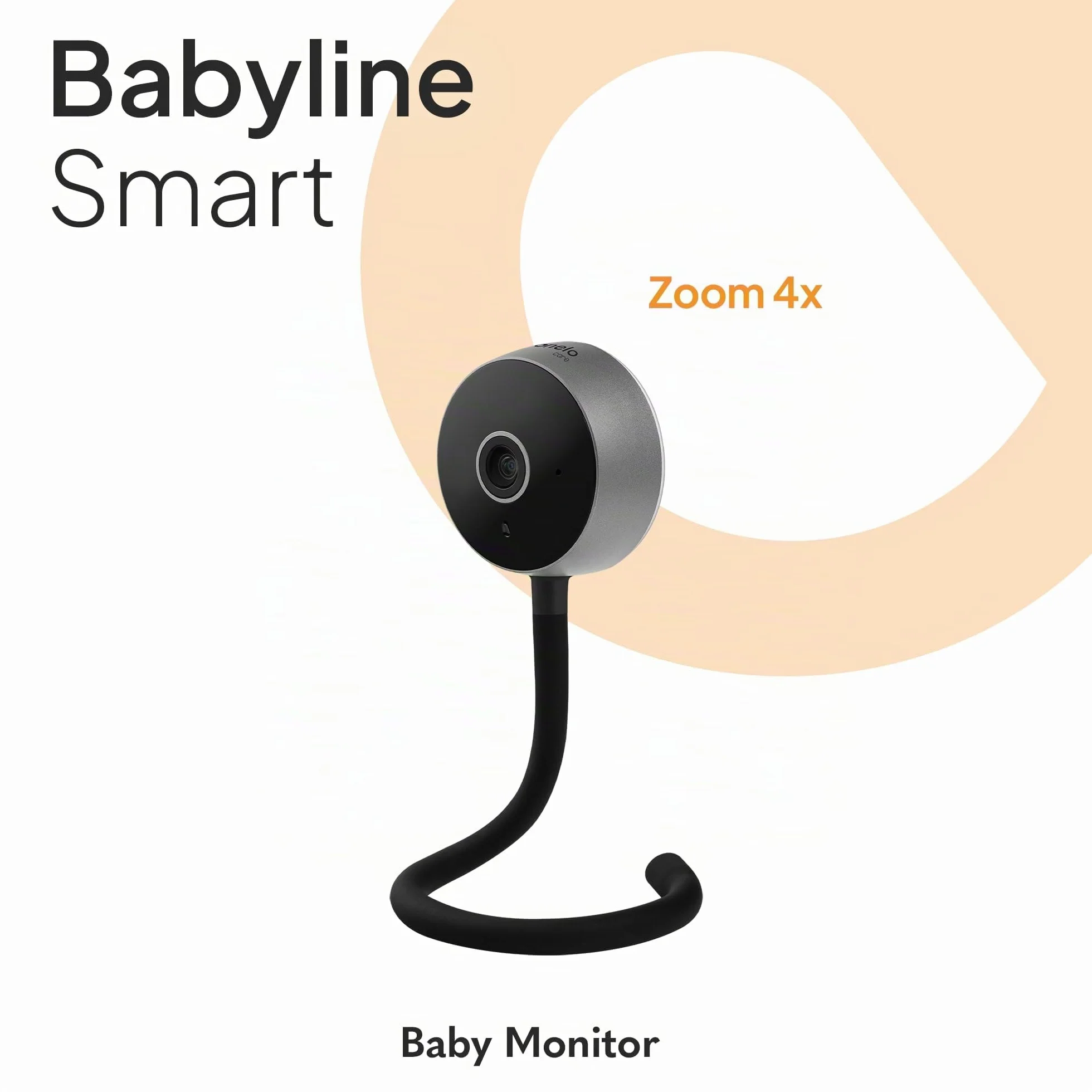 Lionelo Care Babyline Smart Smart, Baby Monitor, Baby Camera Wi-Fi, Applicazione mobile, Rilevazione di movimento e rumore, Visibilità al buio