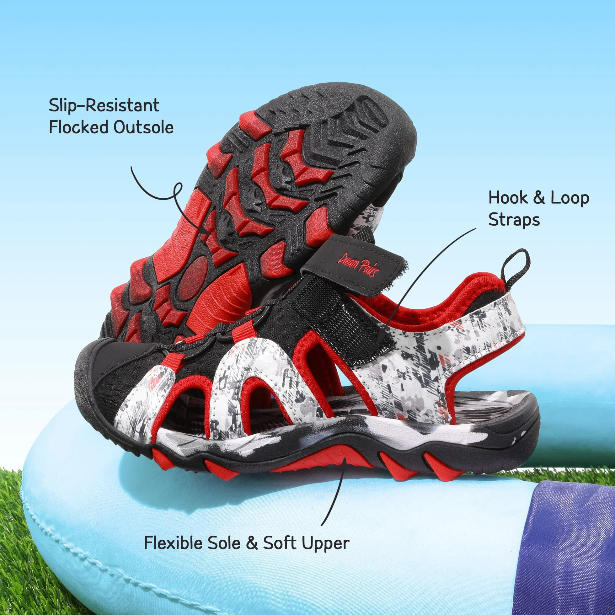 DREAM PAIRS Kids Sandali Sportivi Bambini Unisex Estivi Scarpe Trekking Punta Chiusa Sport Aria Aperta