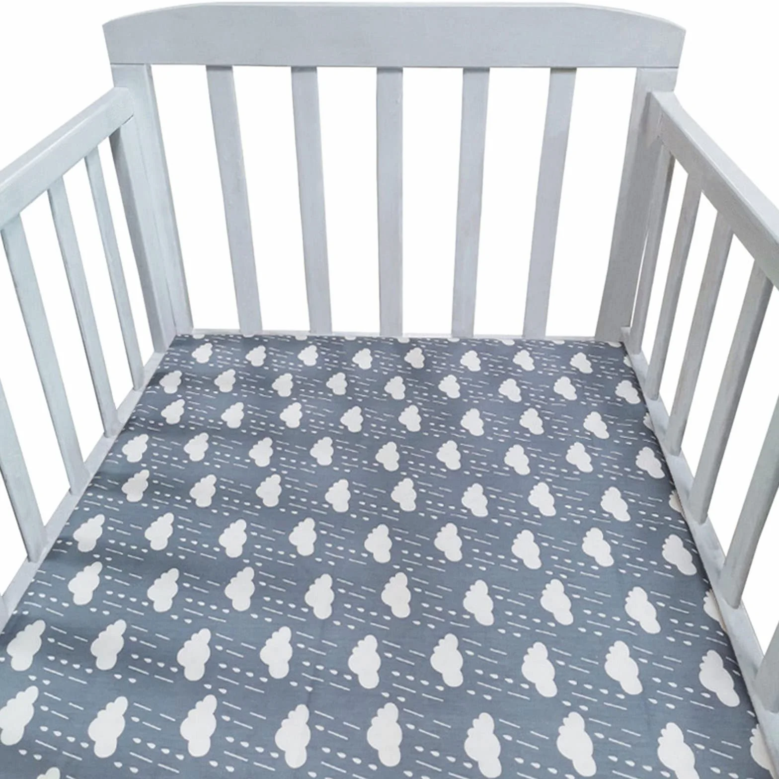 Hiseng Animale Stella Lenzuolo con angoli Cotone Lenzuola Carrozzina Neonato Elasticizzati Biancheria da Letto Materassino Sacco a Pelo Lettino Lenzuolino da Carrozzina (Nuvola,125x65cm)