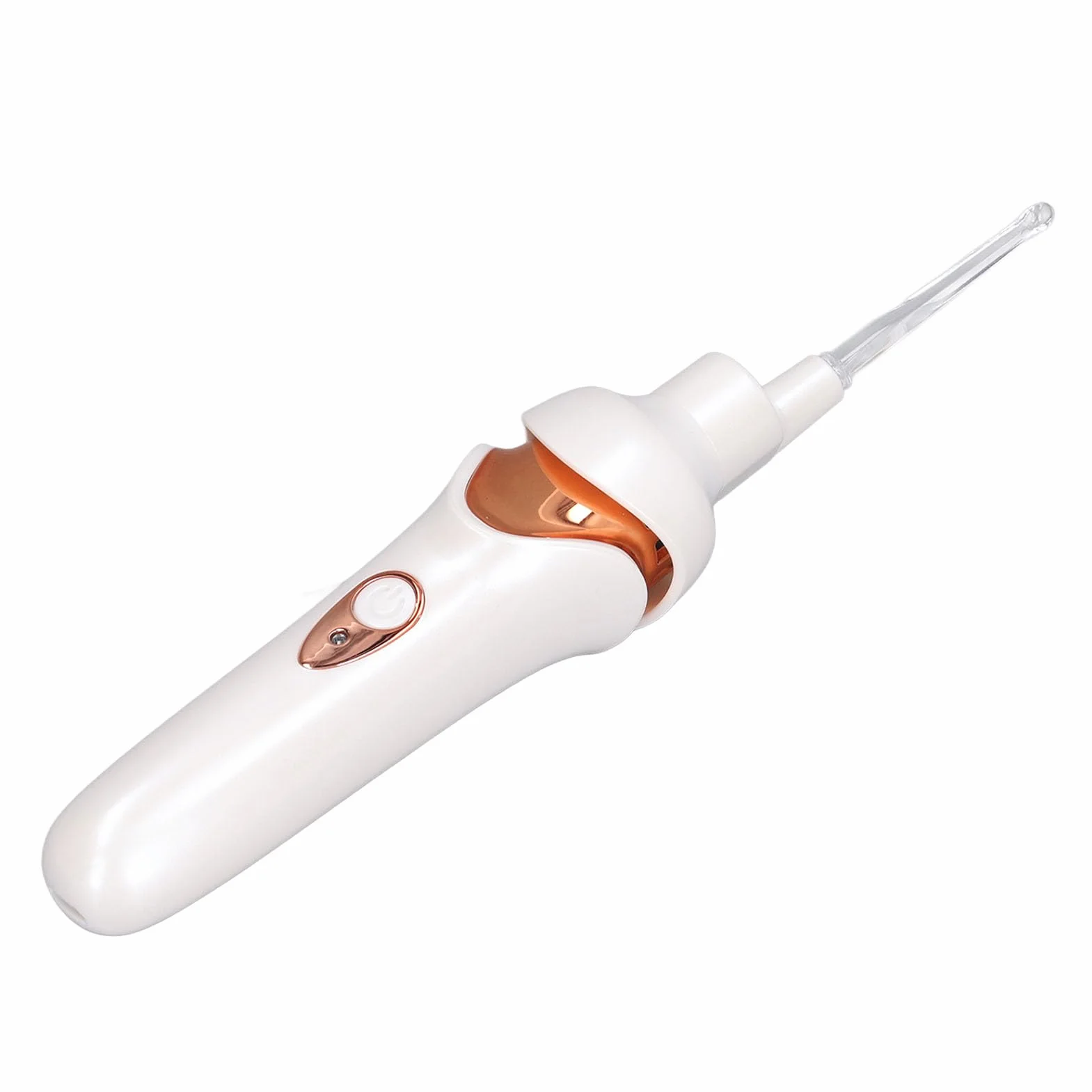 Kit per la Rimozione del Cerume Aspirapolvere Elettrico per Le Orecchie con Luce a LED Punta Morbida e Confortevole per la Rimozione del Cerume per Adulti e Bambini (Bianco)