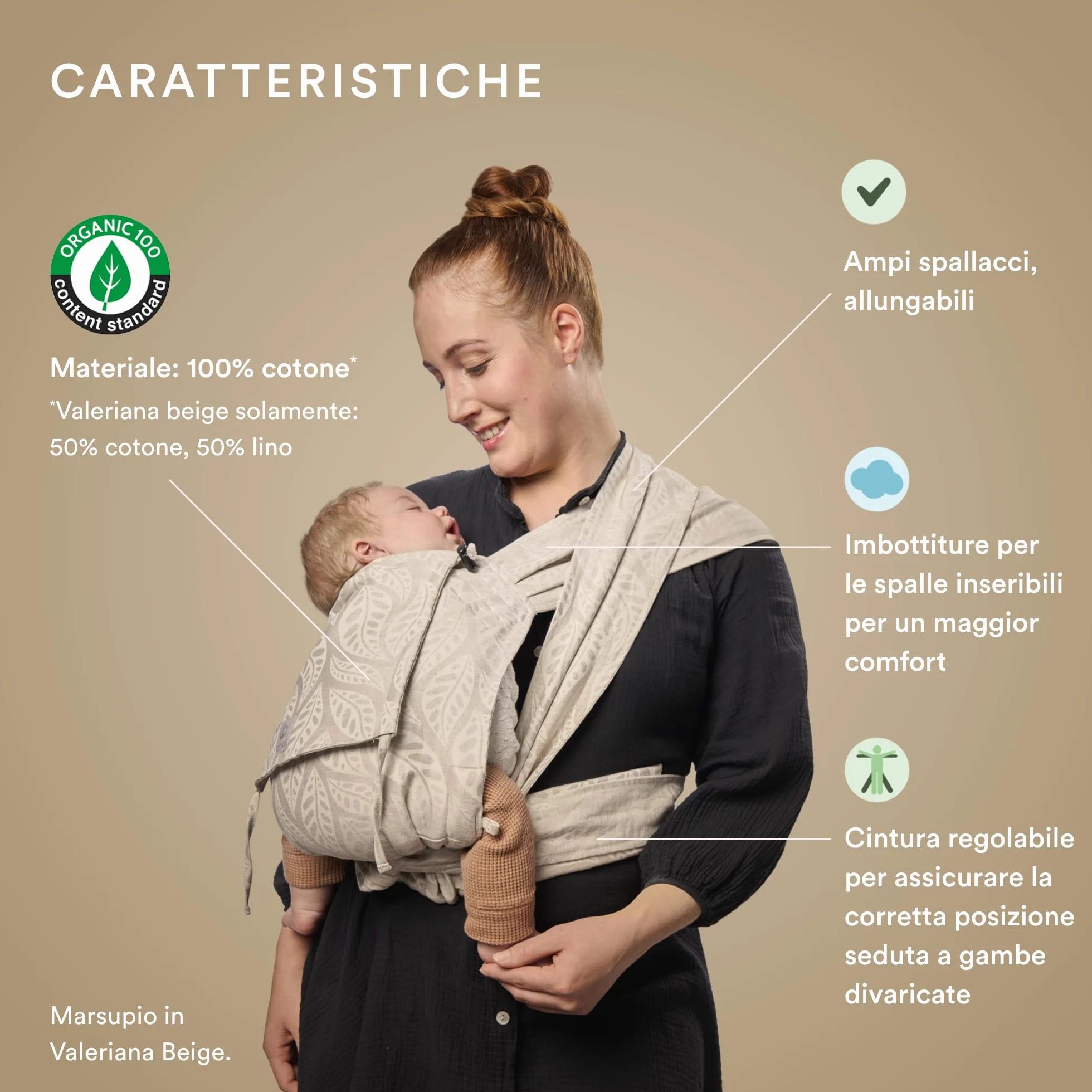 Marsupio Stokke Limas, Glacier Green (OCS) - Marsupio per neonati con mezza fibbia - Tre opzioni di trasporto - Sicuro, dalla nascita fino a 15 kg