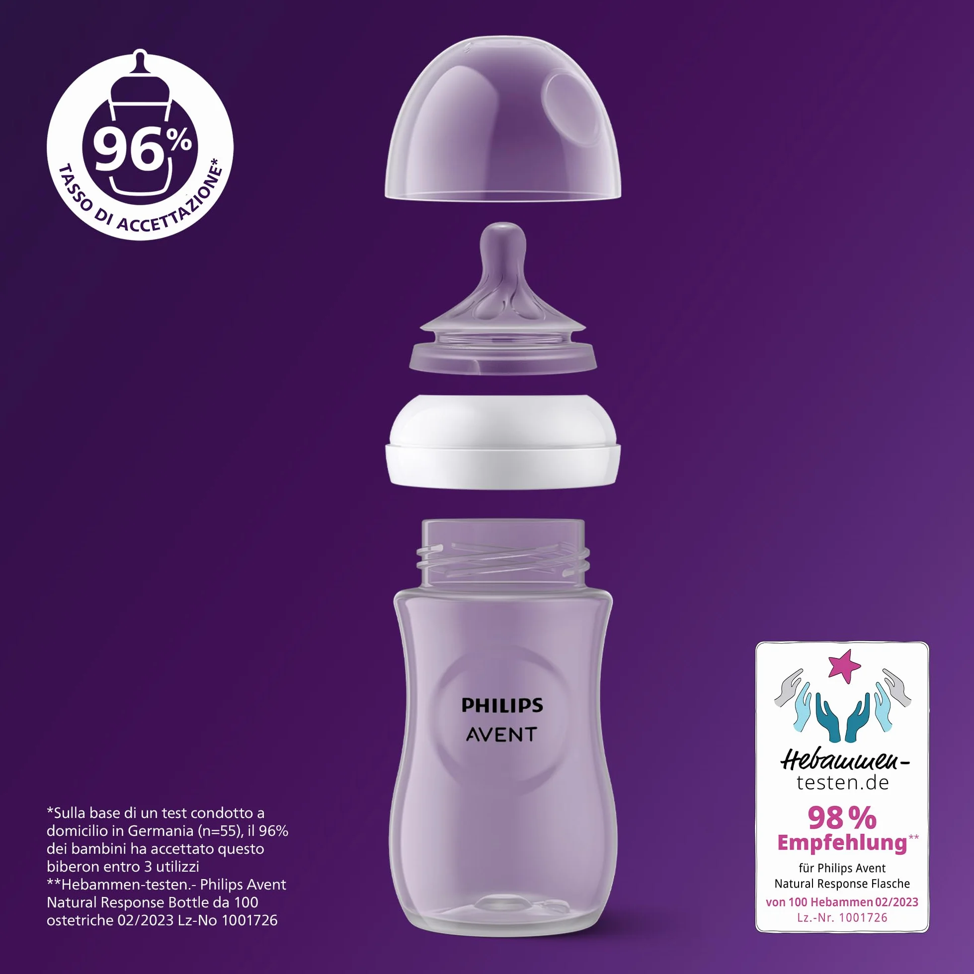 Philips Avent Set Regalo per Neonati - 4 Biberon Con Ciuccio Ultra Soft e Spazzola, per Bambini da 0-12 Mesi in Su (Modello SCD838/11)