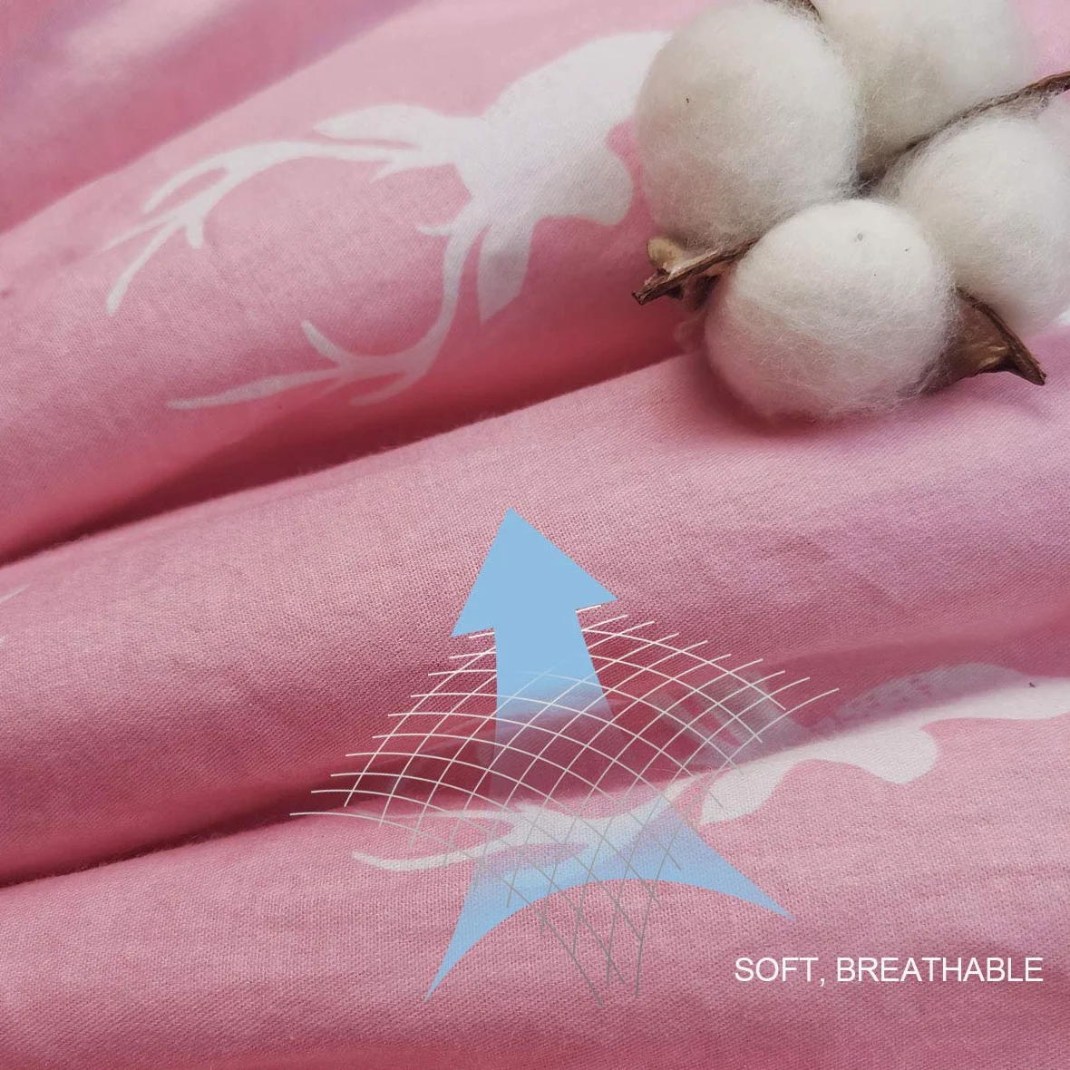 Coperture del carrello della spesa per neonata con cuscino di supporto, Copertina del carrello di cotone per neonati, Copri seggiolone per bambini, Lavabile in lavatrice, Degisn, Grande (cervo rosa)