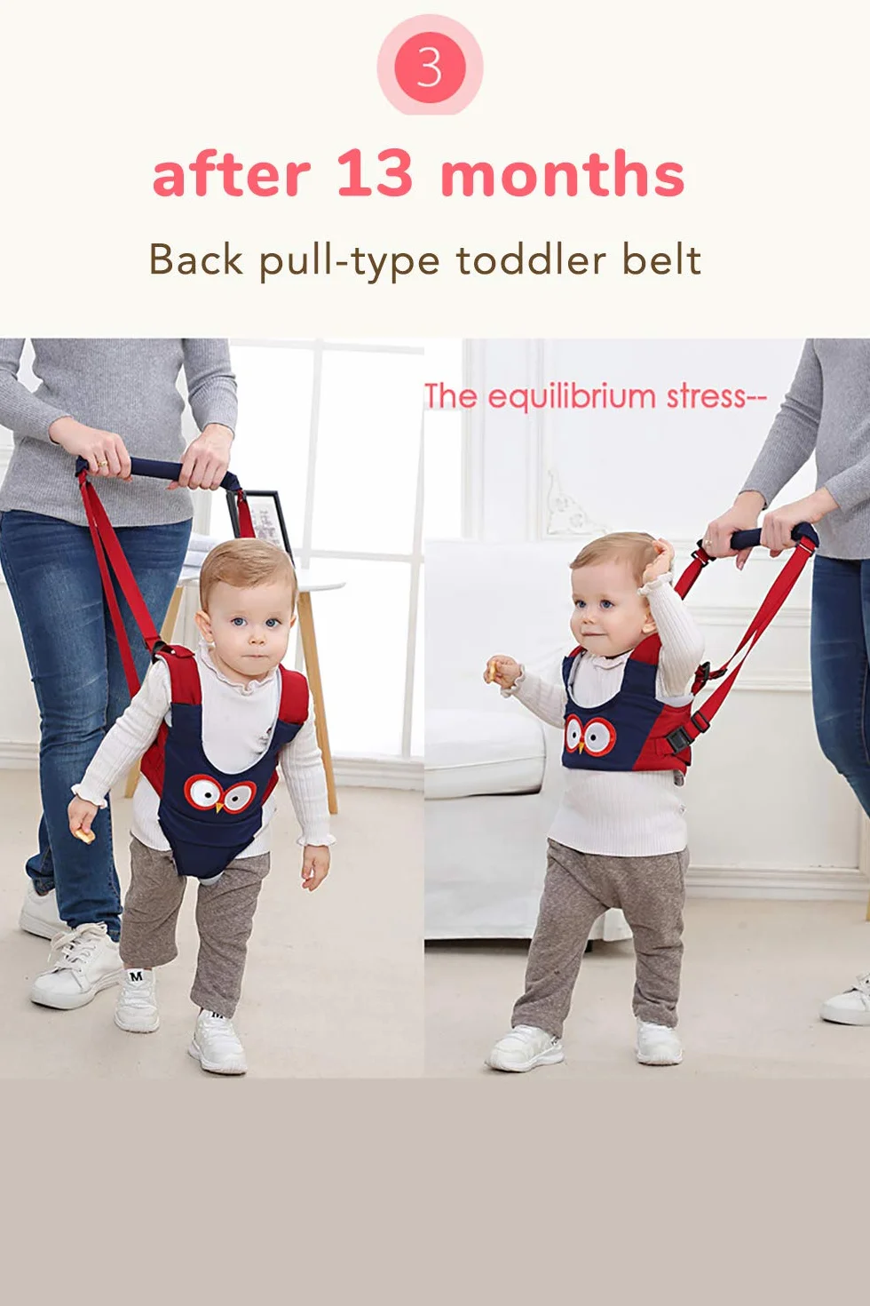 Redini Primi Passi per Bambini Aiuto Permanente Trottatore Forma Animale