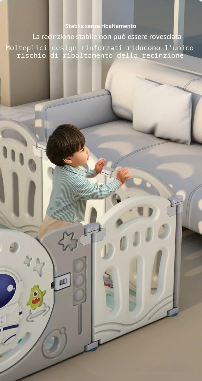 MoLi Box Bambini Centro Attività per Neonati e Bambini Piccoli, Recinto Neonato Pieghevole, Box Neonato di Varie Dimensioni, Ampio Recinto Bimbo per Interni ed Esterni (Y 16+2 Combo)
