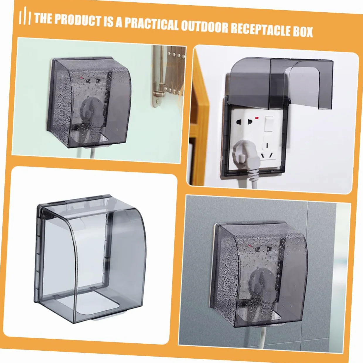 12pezzi Copripresa Esterno Protezione Elettrica Per Ambienti Esterni Facile Installazione Versatile Per Casa e Ufficio