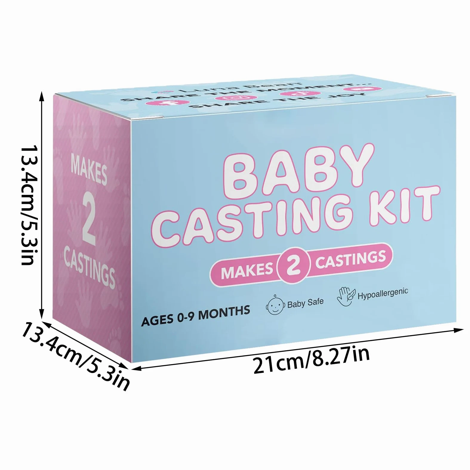 Kit Per Calco 3D Del Bebè Kit Per Impronte Del Piede Del Bambino | Footprint Molding Set for Christmas First Birthday Commemoration