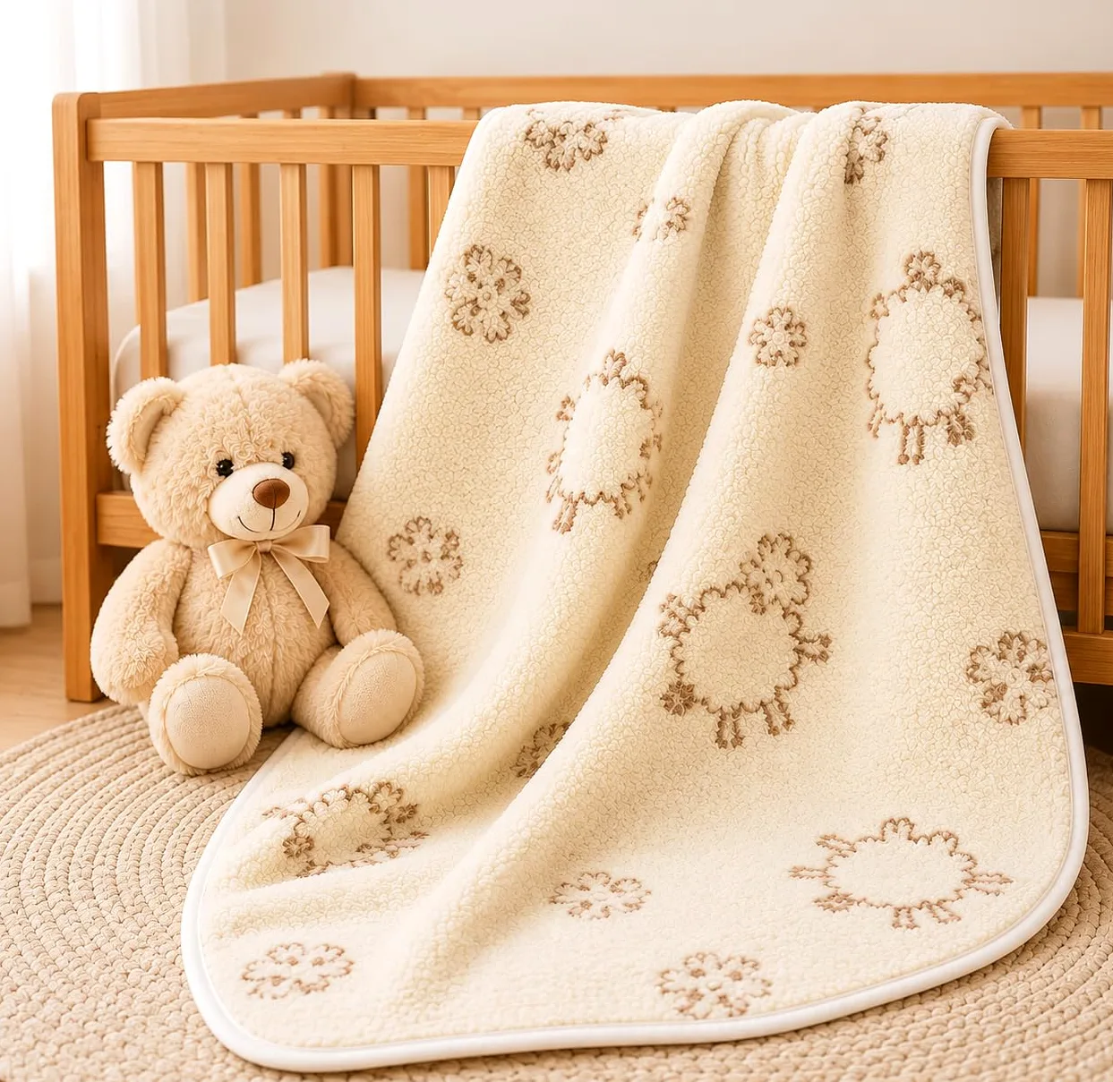 WOOLMARKED, coperta in lana merino per bambini, 140x100 cm, prodotto naturale
