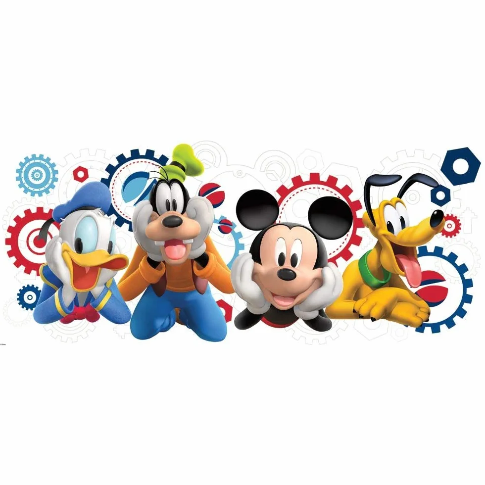 RoomMates RMK2561GM Topolino e gli amici Topolino Clubhouse Capperi Peel and Stick Adesivi murali giganti, 101,6 cm L x 45,7 cm W