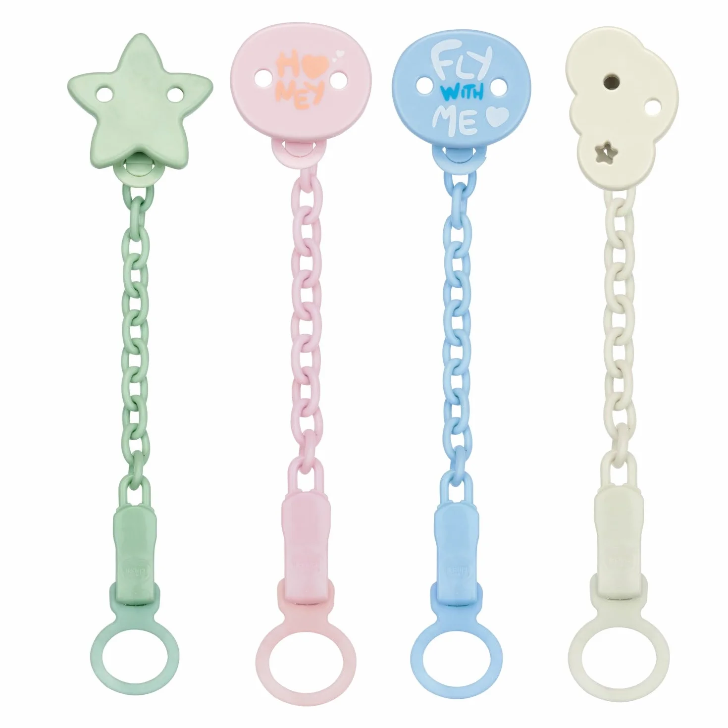 All You Can Clip, Catenella Portaciuccio, Morbide Clip Portaciuccio per Bambina, Morbida Catenella, Portaciuccio Neonato, Rosa