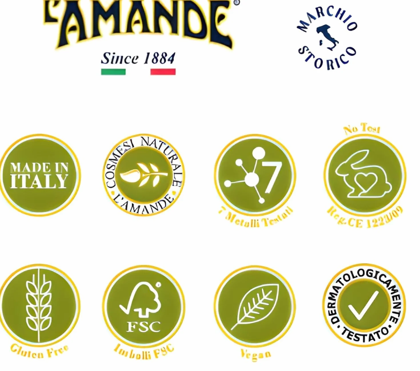L'AMANDE - Amido di Riso Bagnetto Neonato, Talco Profumato in Polvere per Bambini e Neonati, Rinfrescante ed Emolliente Contro Arrossamenti e Irritazioni, Polvere Vellutante Naturale - Enfant, 150 g