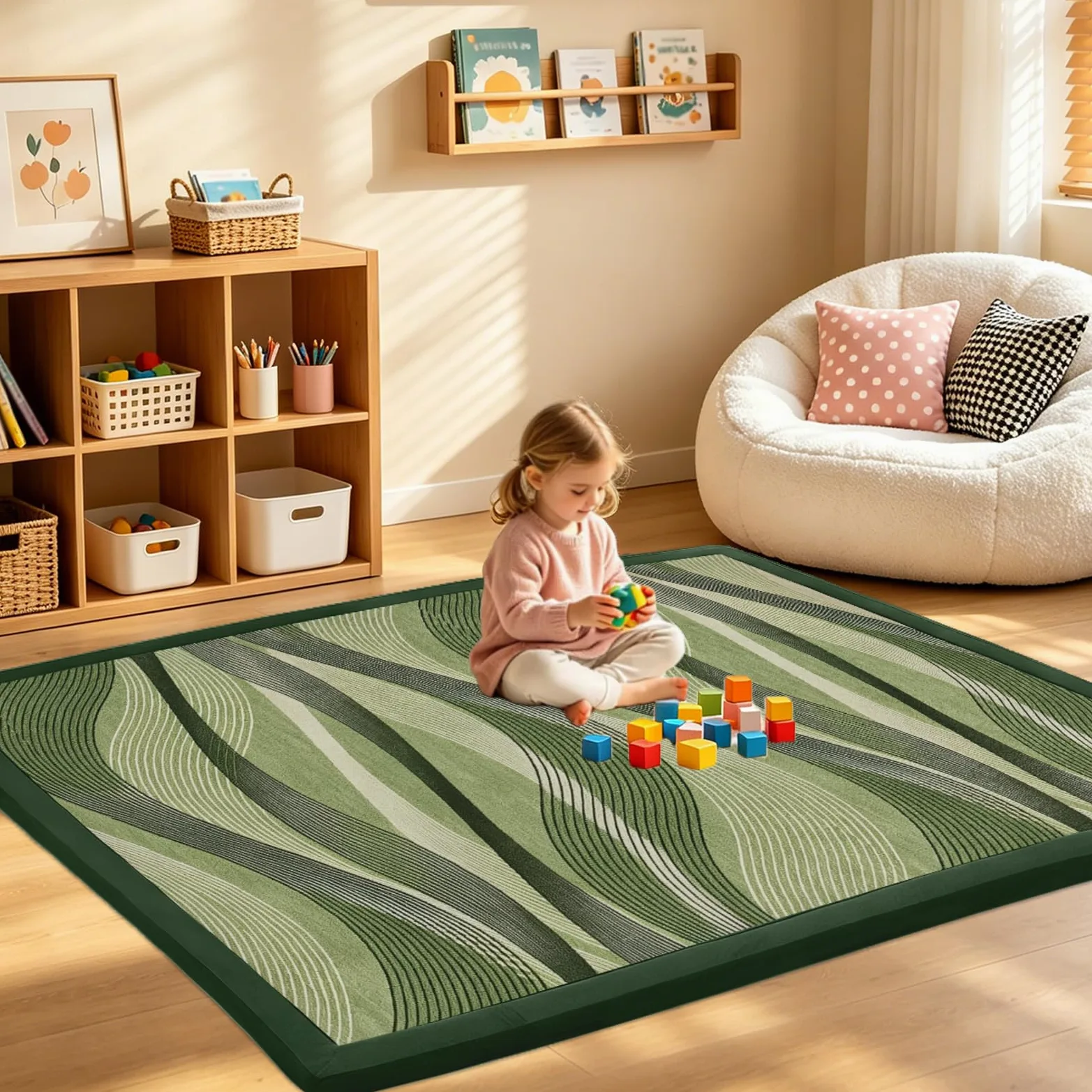 Tappeto Neonato 2cm Tappeti Gioco Bambini 140 x 160 cm | Lavabile Antiscivolo Morbido Tatami per Yoga,Esercizio Fisico Gattonare, Scendiletto per Box e Aree Gioco per Bambino
