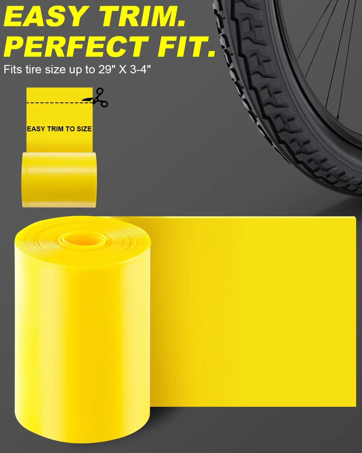Julai Protezione per pneumatici per bici, protezione antiforatura per camere d'aria per mountain bike, compatibile con pneumatici da 12", 16", 18", 20", 24", 26", 27,5" e 29"