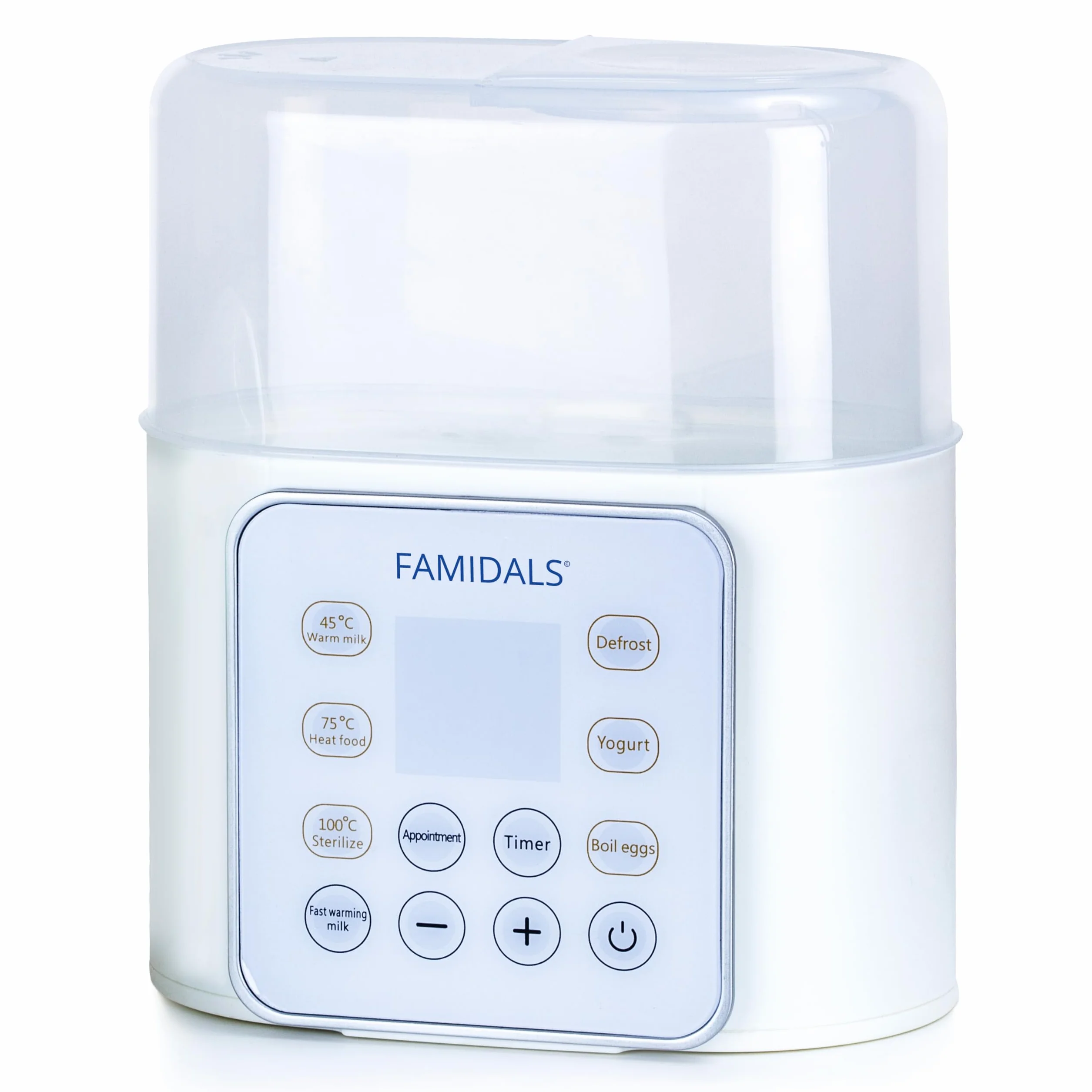 Scaldabiberon Sterilizzatore Neonato 9 in 1 scaldalatte, sterilizzatore, scongelatore, omogeneizzatore, fermentatore, cuociuova, timer, programmazione dell'accensione