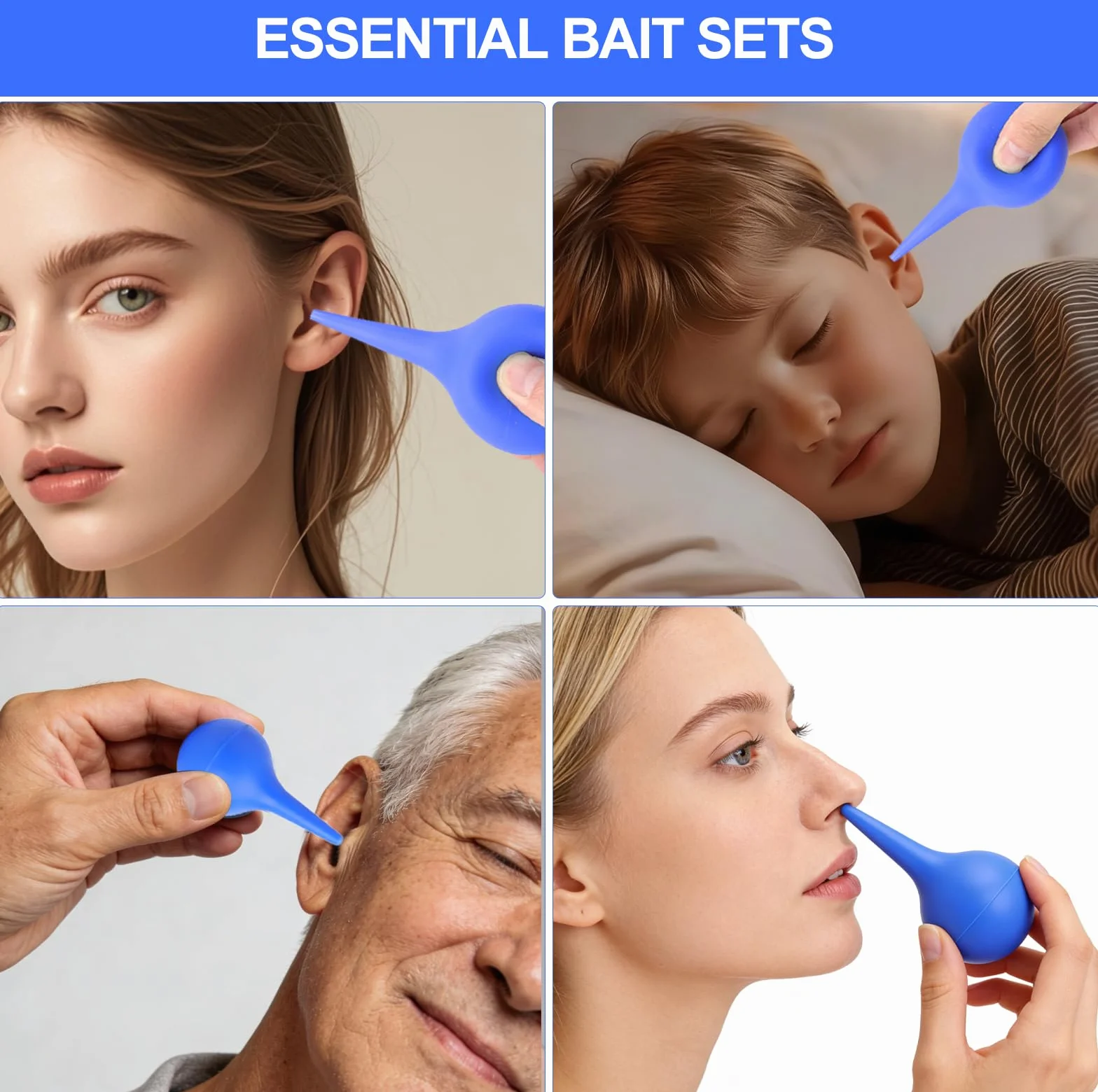 3PCS Pulisci Orecchie, Kit Pulisci Orecchie da 90ml 60ml 30ml, Siringhe Auricolari Pulizia Orecchie Pulizia Delicata e Professionale Tramite Siringa Auricolare Sicura ed Efficace per Adulti Neonati