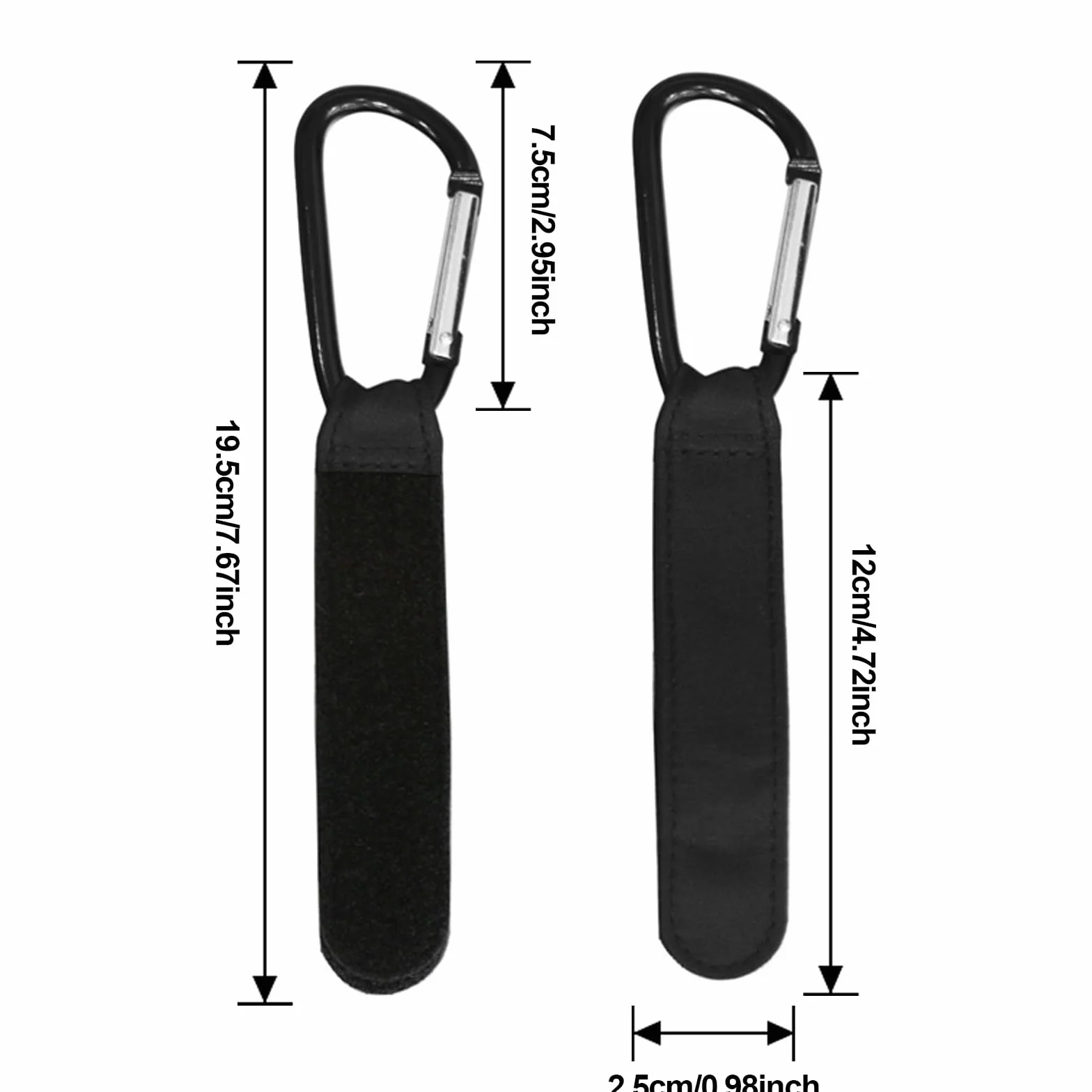 2 Unità Nero Passeggino Ganci universale Fit per appendere il vostro Shopping Bags Zaino, passeggino accessori