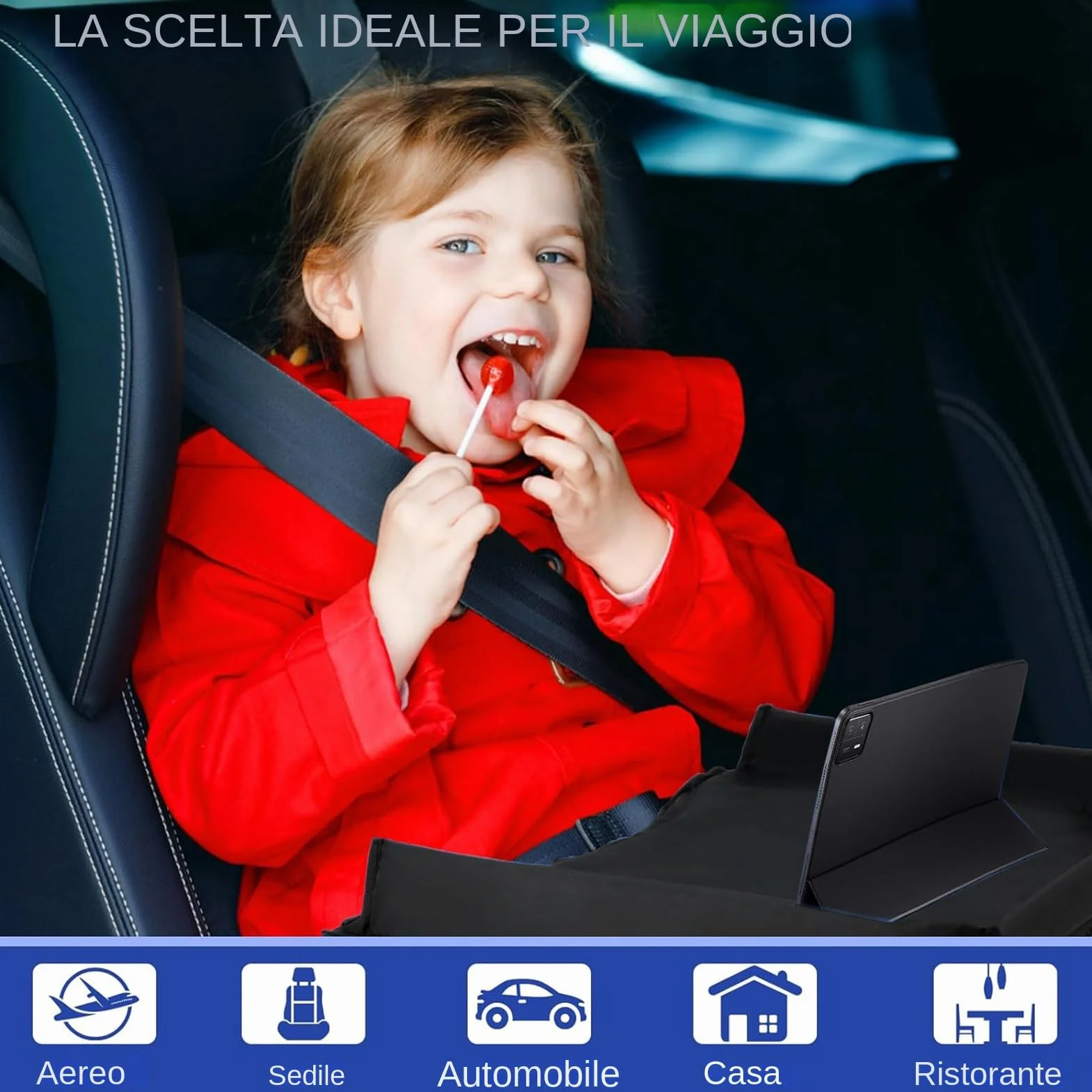 Vassoio Da Viaggio Per Bambini, Tavolino Da Viaggio Per Bambini, Scrivania Pieghevole Per Attività Per Seggiolino Auto, Viaggio Per Giochi Per Seggiolini Per Bambini