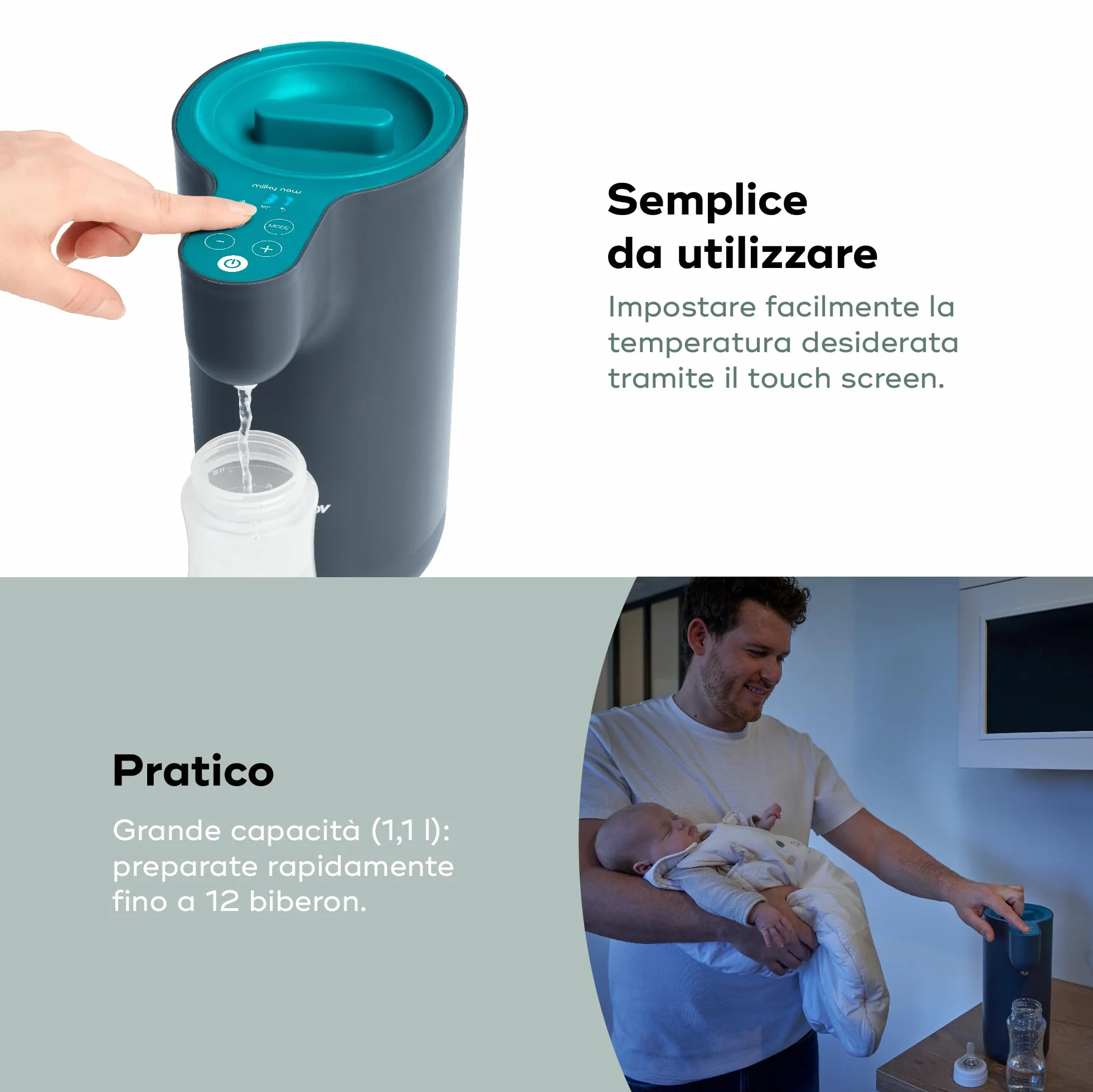Babymoov Preparatore di Biberon Milky Now - Veloce e facile da usare