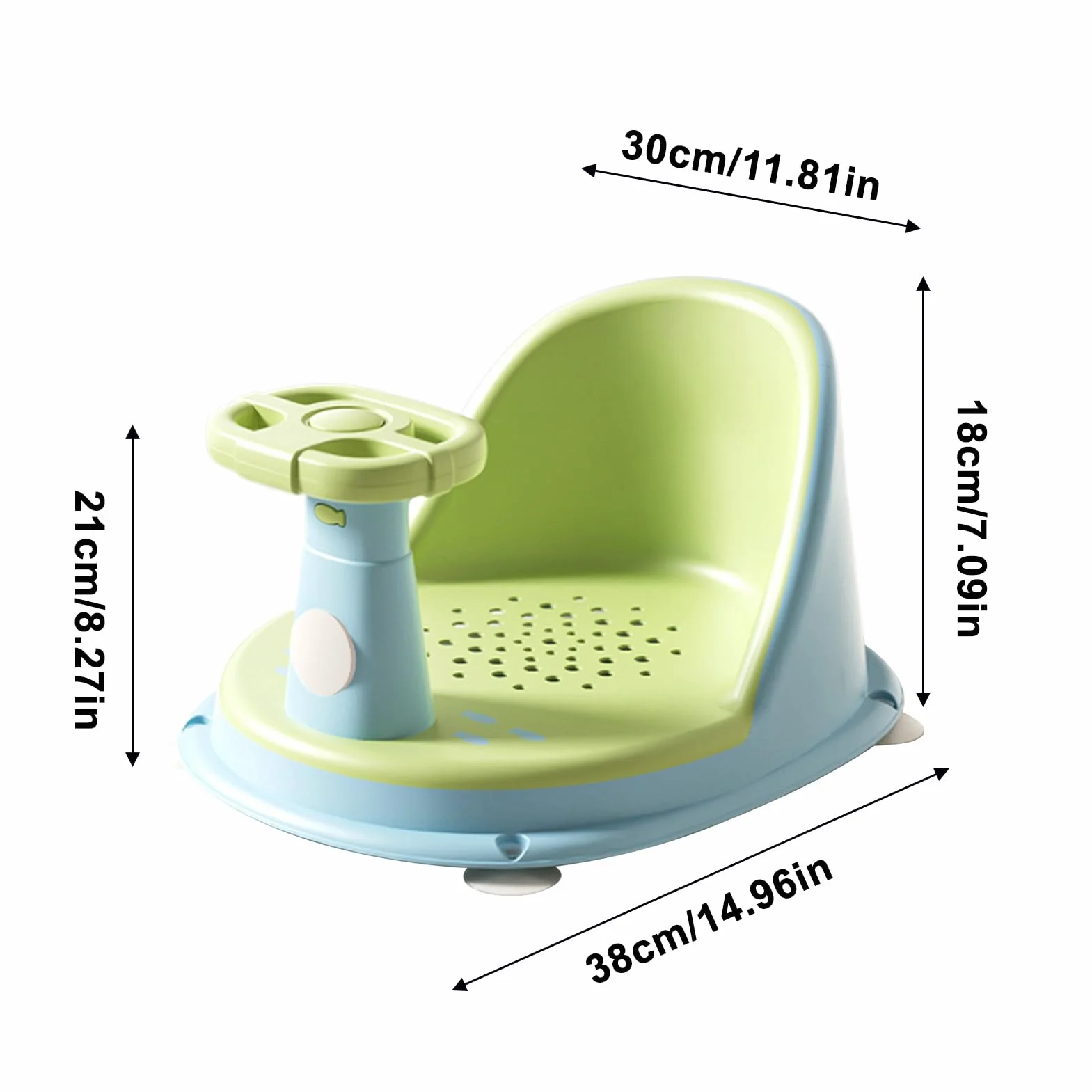 Stabile seggiolino da per bambini, comodo supporto per vasca, dispositivo per lavare i bambini da 10 pollici con struttura robusta, seggiolino da compatto con design portatile, vestibilità