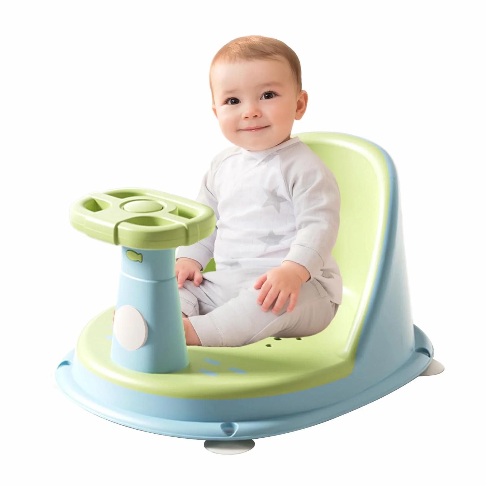Stabile seggiolino da per bambini, comodo supporto per vasca, dispositivo per lavare i bambini da 10 pollici con struttura robusta, seggiolino da compatto con design portatile, vestibilità