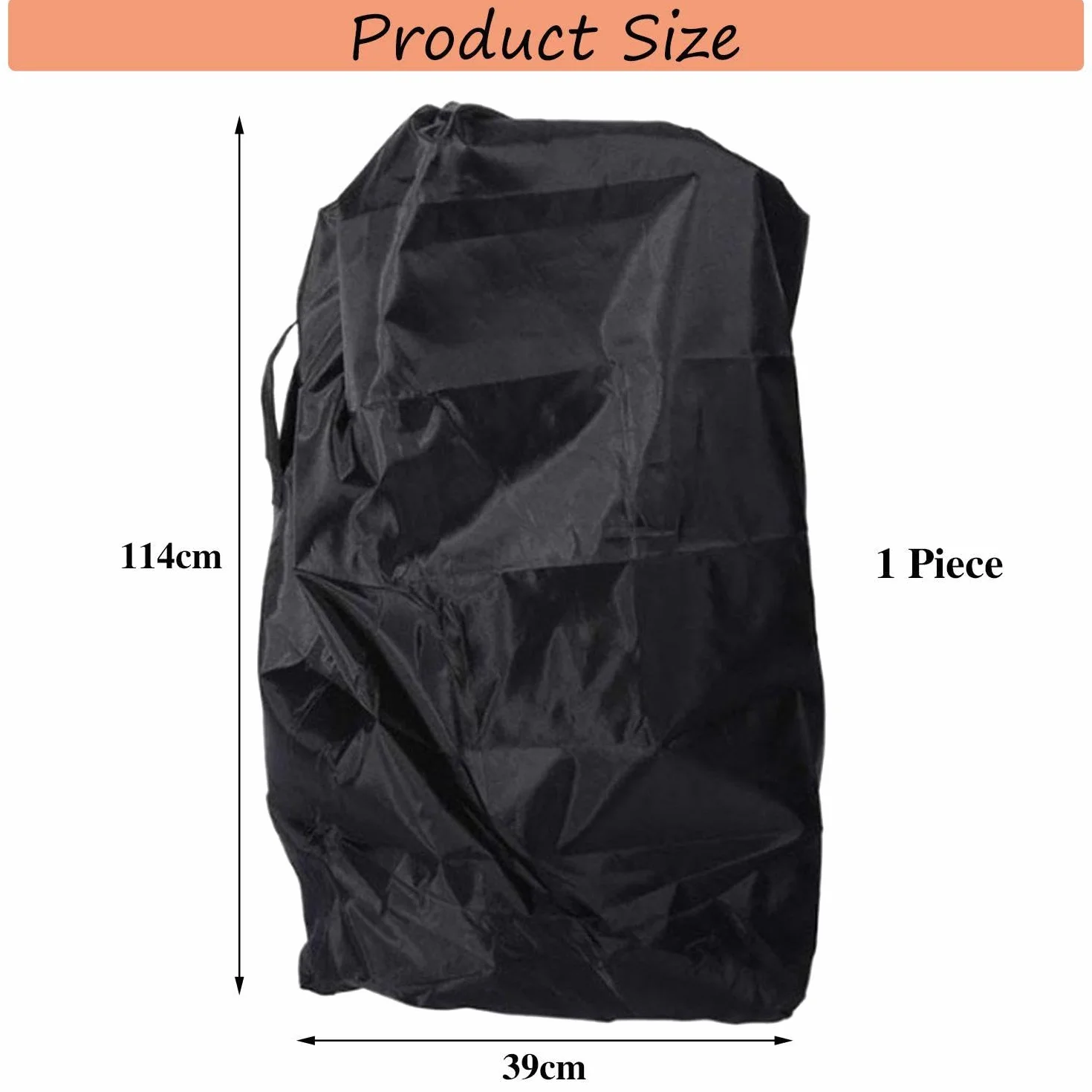 1 sacchetto di sicurezza nero 86x43 cm, tessuto Oxford, resistente all'acqua e alla polvere, multifunzionale, adatto per i viaggi, chiusura con cordoncino