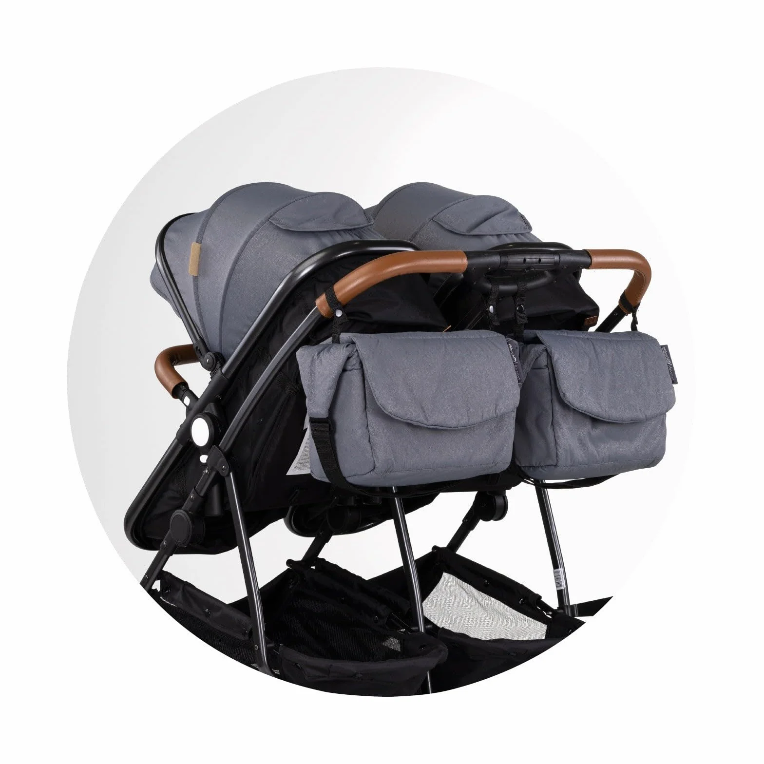 DUO SMART Passeggino gemellare o per bambini di età vicina, larghezza 79 cm, colore grigio senza cosy