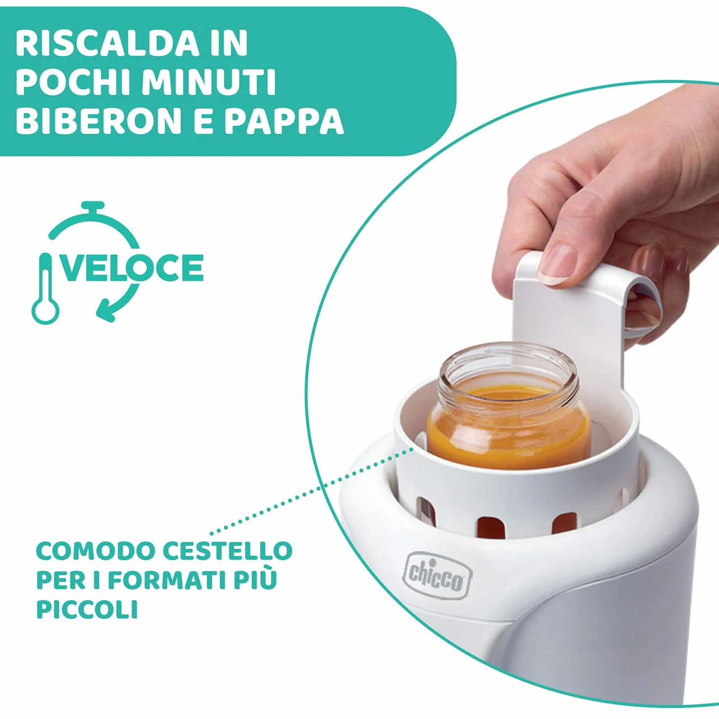 Chicco Scaldabiberon Casa, Bianco