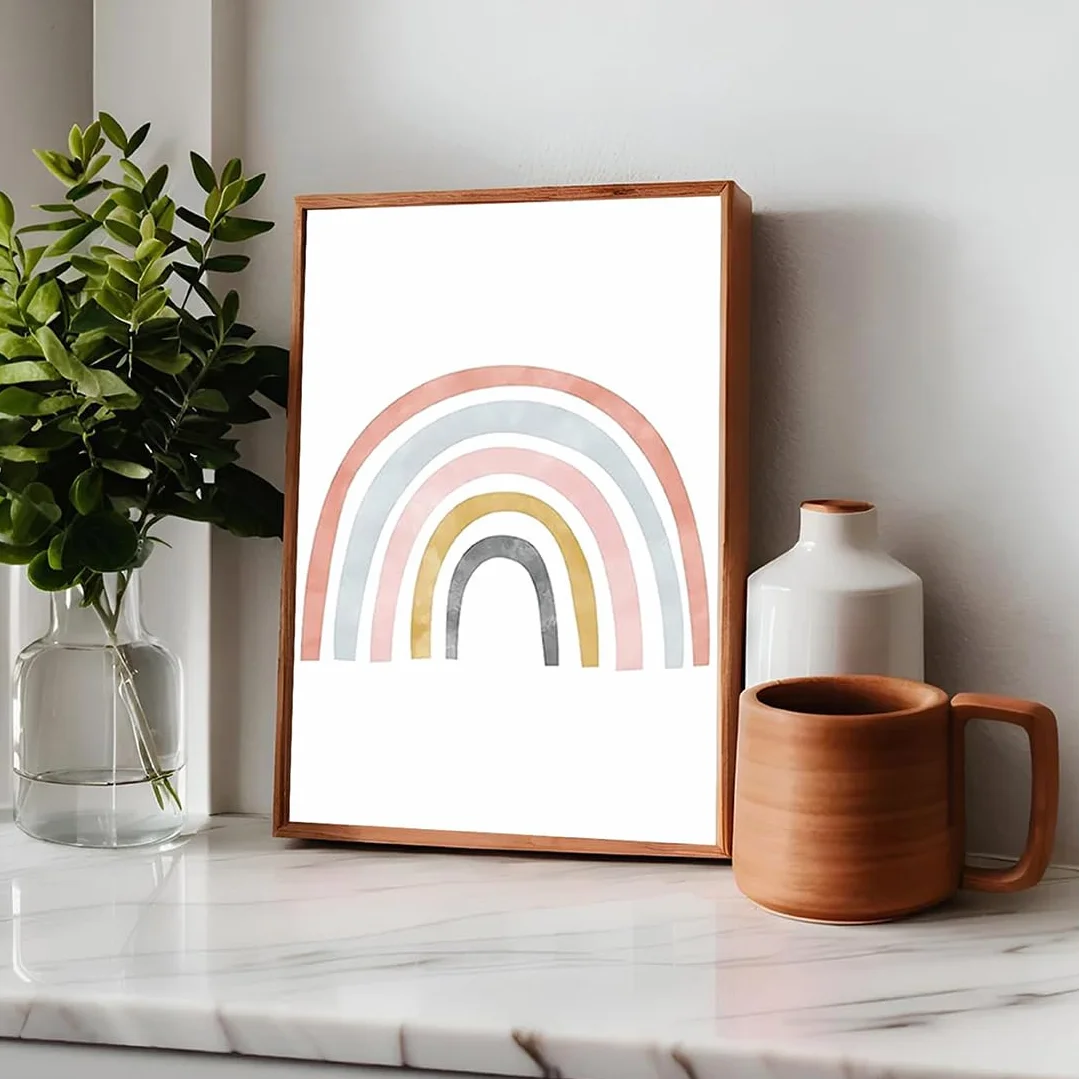 Set di 3 poster arcobaleno，Quadri Cameretta Bambino Poster Cameretta，decorazione per la cameretta dei bambini，formato A4