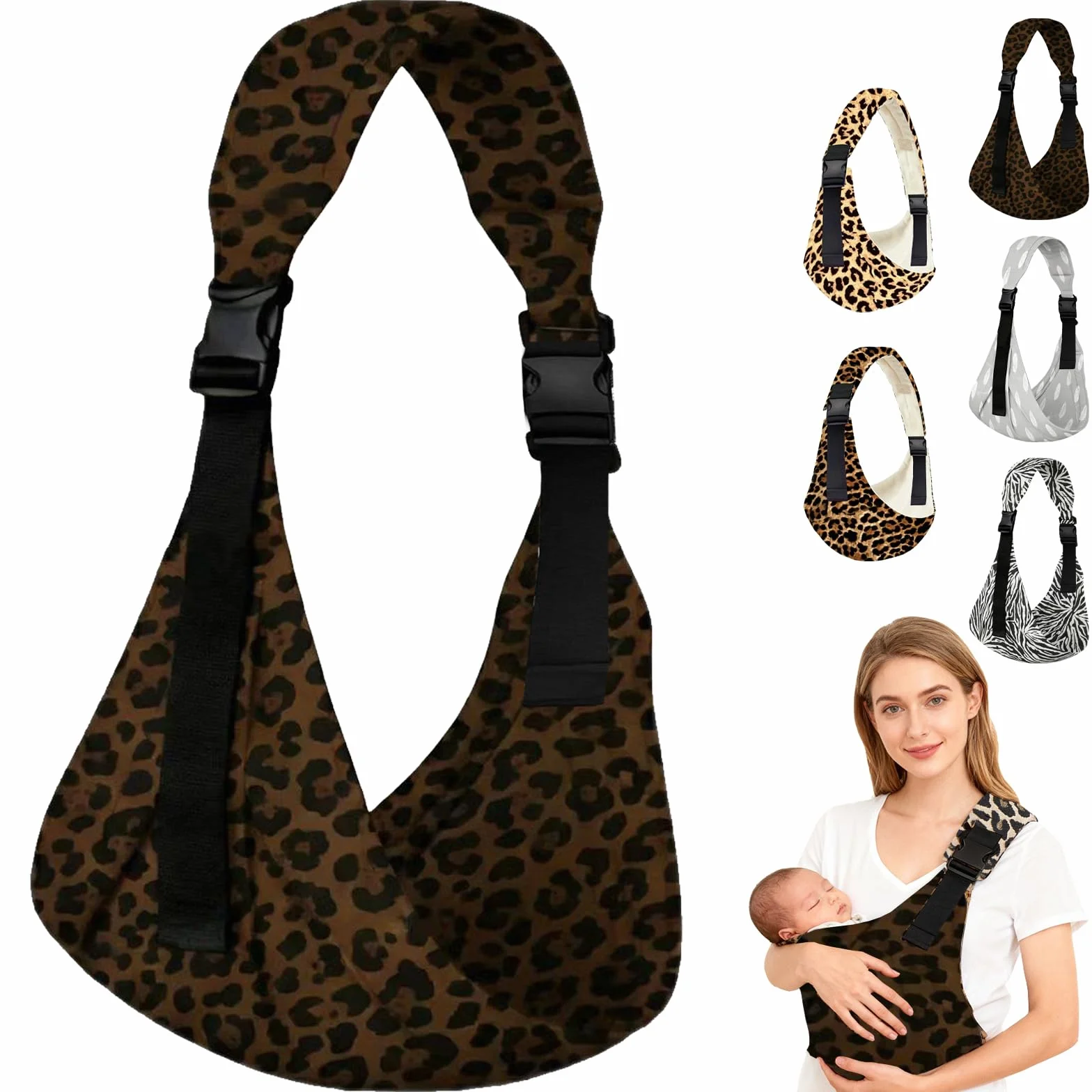 LUKIUP Fascia portabebè per neonati, Tracolla regolabile, Fascia portabebè laterale, Fascia ergonomica per neonati, per neonati, bambini piccoli fino a 20 kg (B)