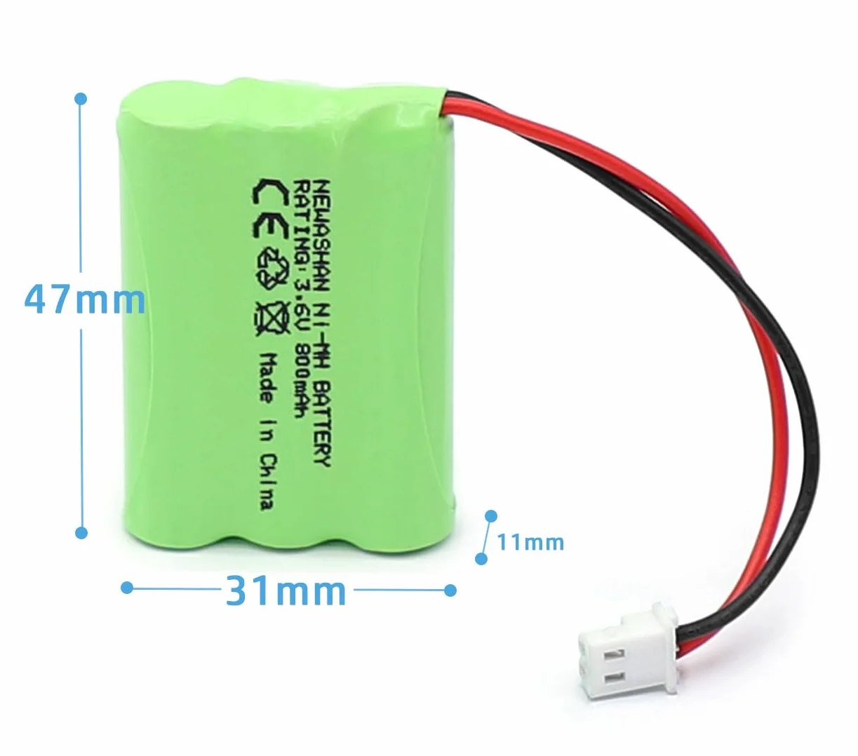 Batteria Compatibile con Motorola Babyphone MBP33S MBP36 MBP36S MBP481 MBP482 MBP483 Compatibile con Vtech BM5463 Baby Monitor 800mAh 3.6V GP80AAAHC3BMX HRMR03 Ricaricabile Ni-MH AAA Batterie