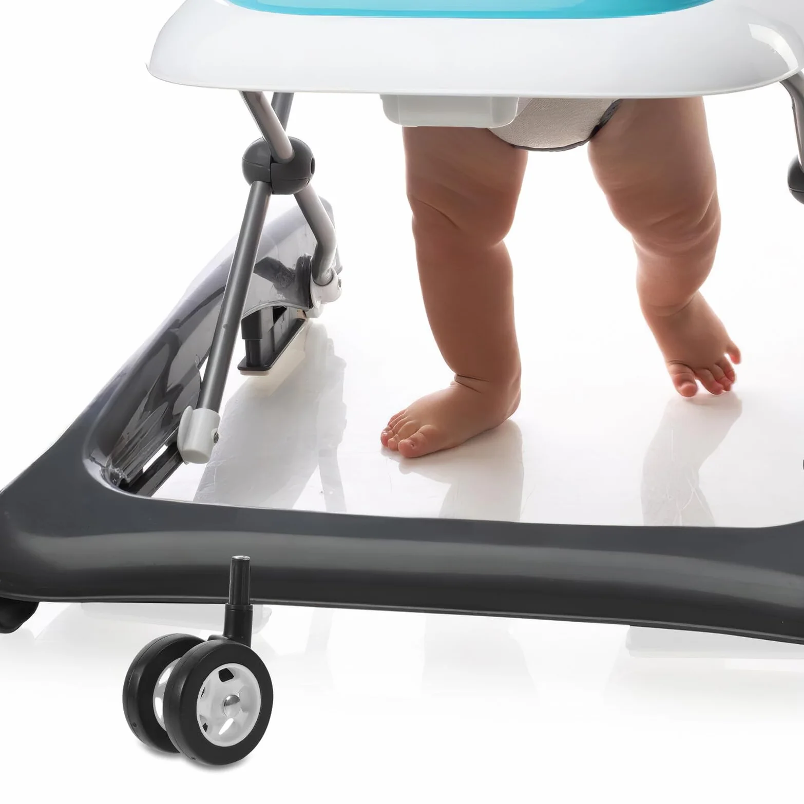 BESPORTBLE Ruote di Ricambio per Passeggino e Girello per Bambini, 4 Pezzi Nere Leggere e Resistenti All'usura, per Uso Interno ed Esterno