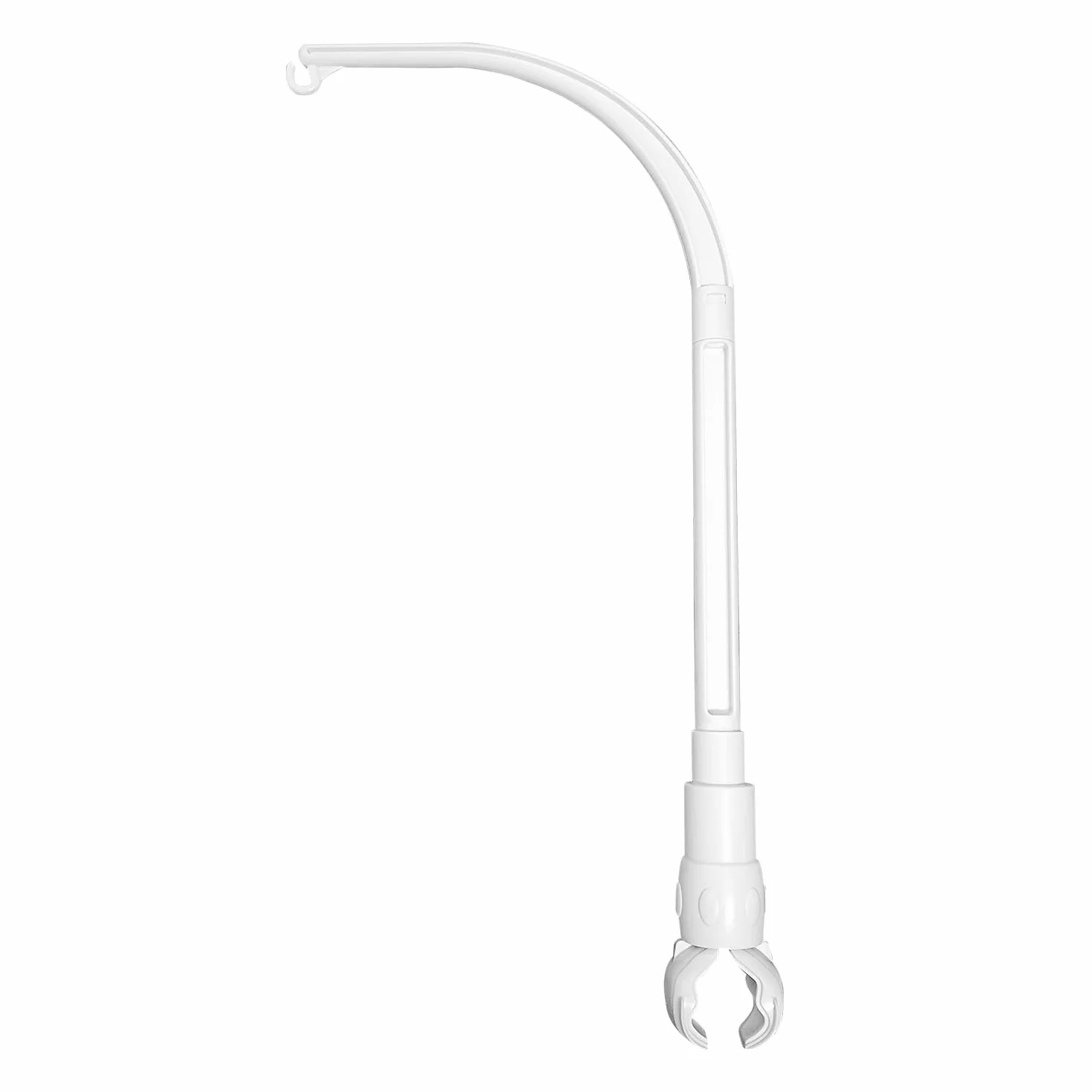 Gancio per Culla e Lettino - Supporto Flessibile e Rimovibile per Decorazione Cameretta Bambini - Plastica (Bianco)