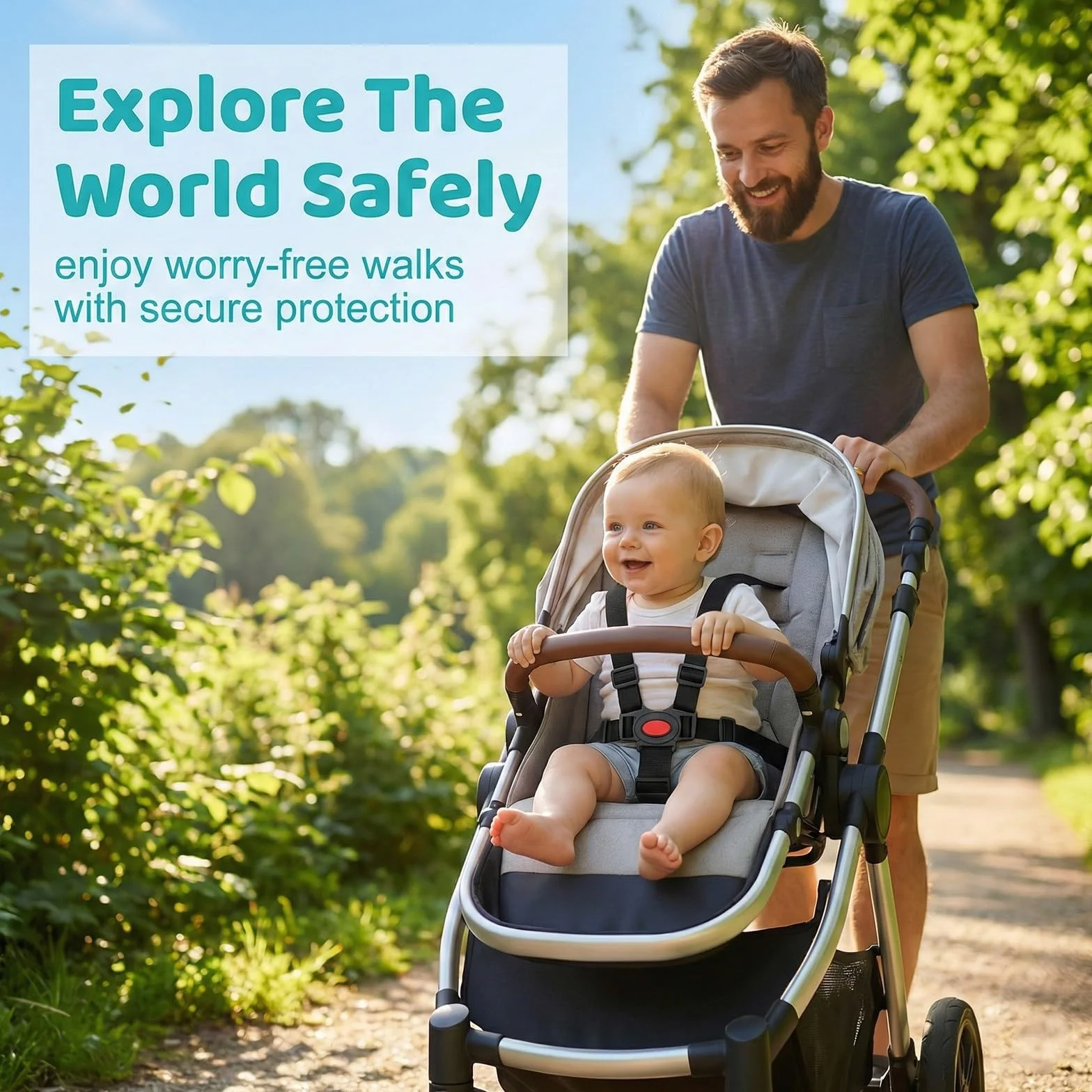 Cinture Universali per Seggiolone Cinghie per Seggiolone a 5 Punti, Regolabile Cintura di Sicurezza per Bambini per Seggiolino Cinghie Passeggini